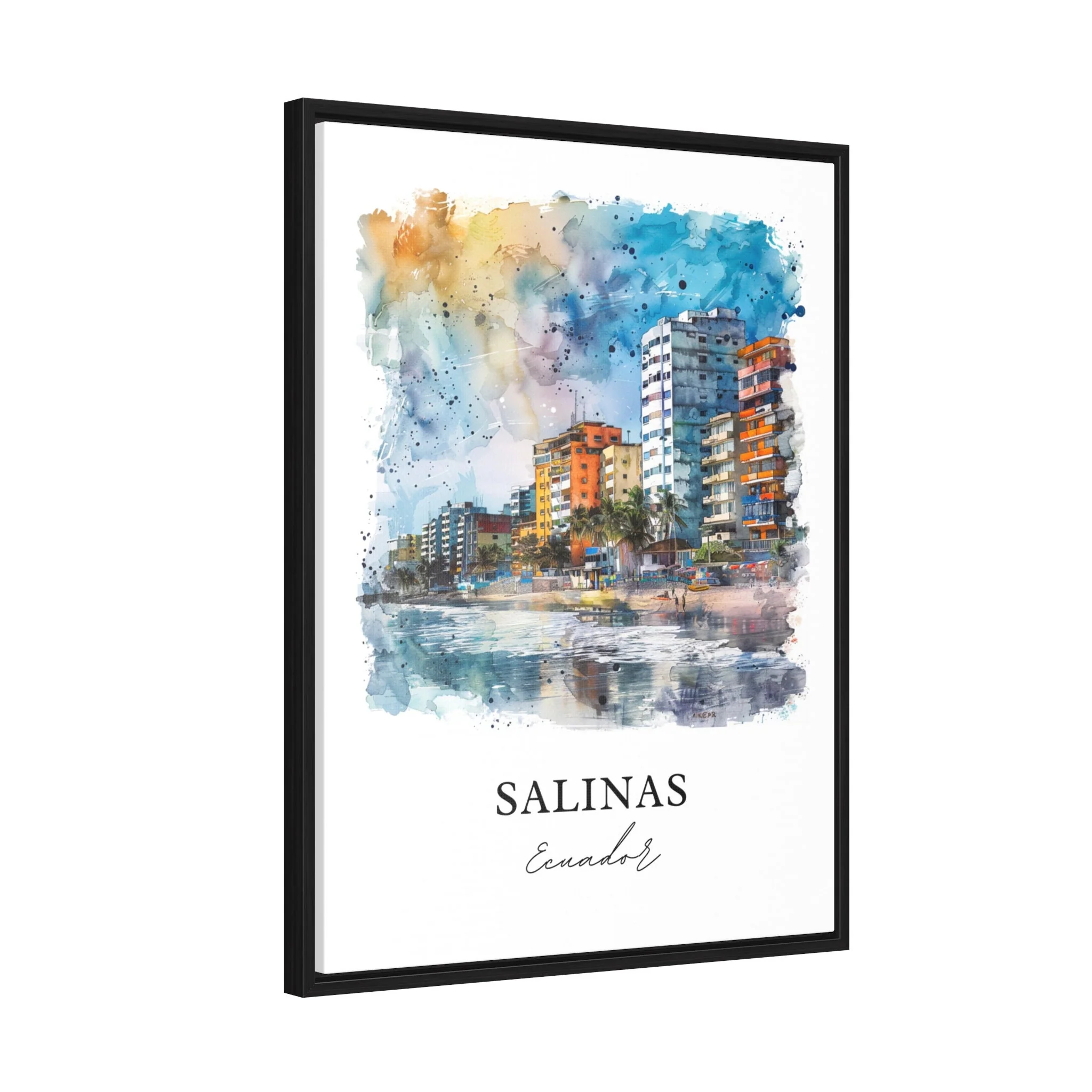 Salinas, Ecuador – Watercolor Art Print - Image 6
