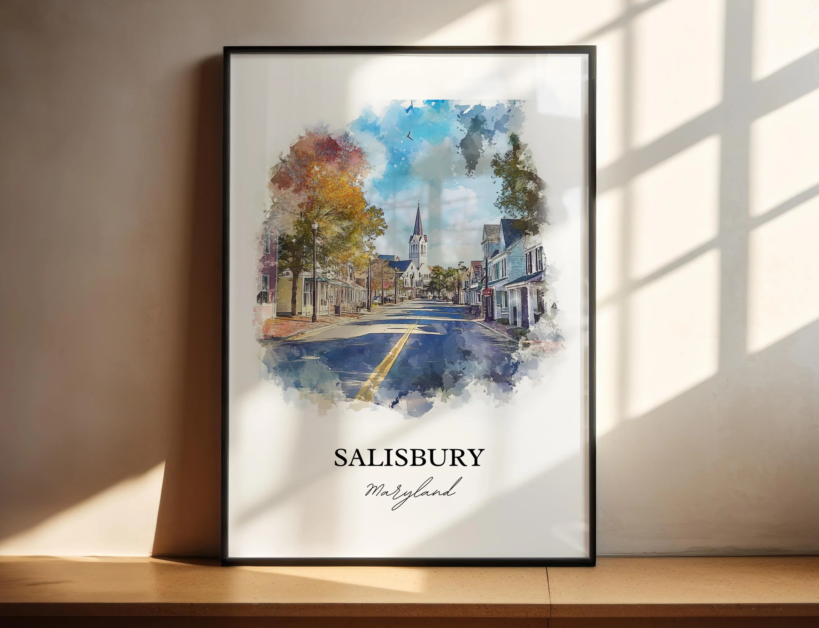 Salisbury, Maryland – Watercolor Art Print