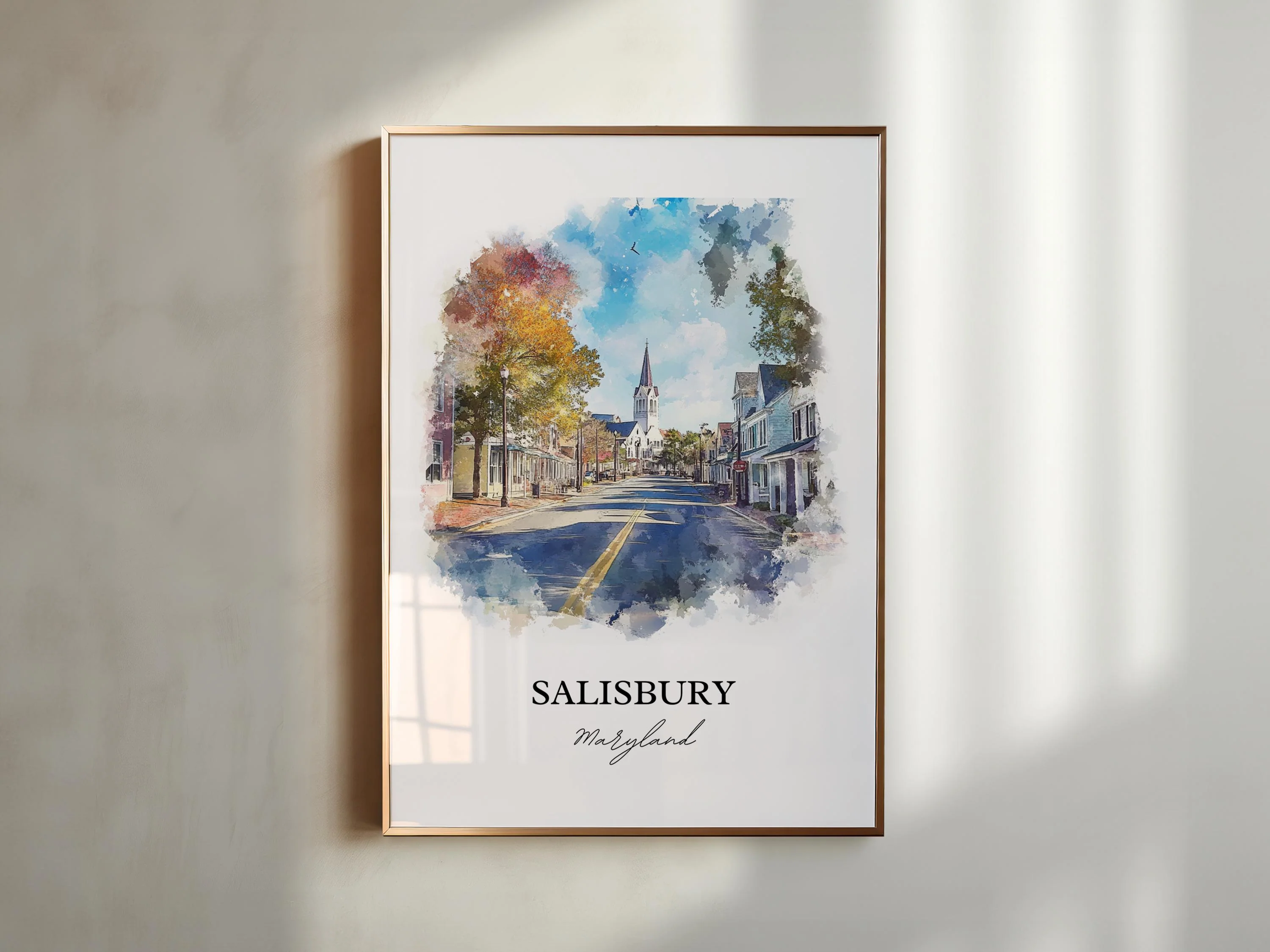 Salisbury, Maryland – Watercolor Art Print - Image 4