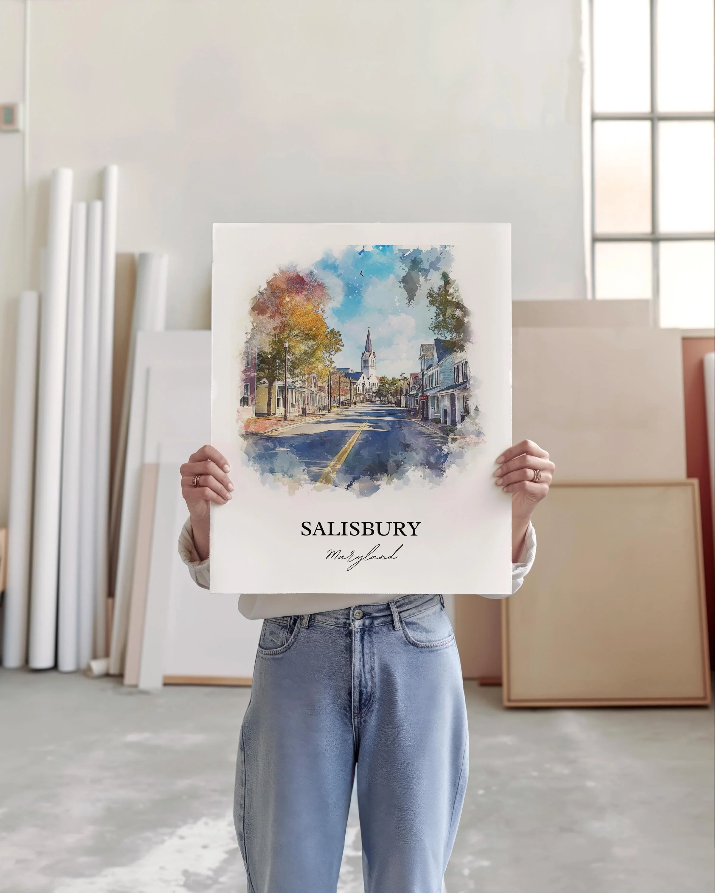 Salisbury, Maryland – Watercolor Art Print - Image 6
