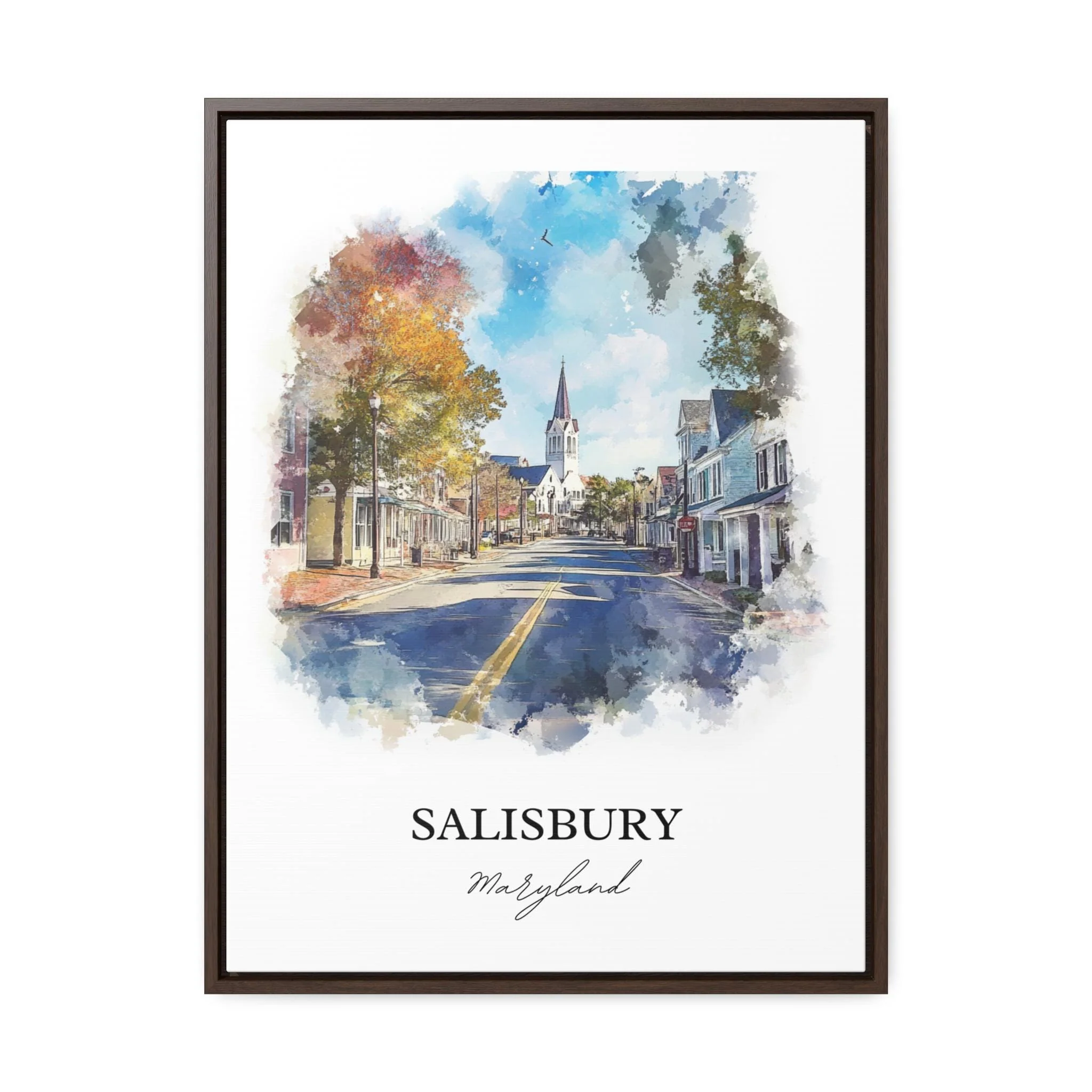 Salisbury, Maryland – Watercolor Art Print - Image 7