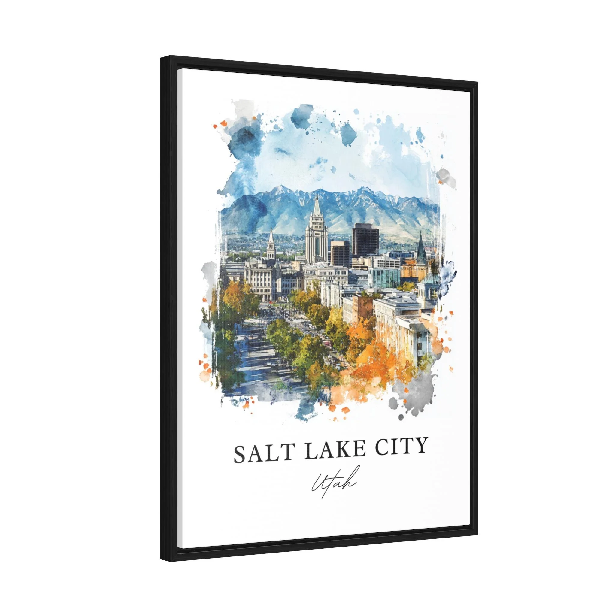 Salt Lake City, USA – Watercolor Art Print - Image 8