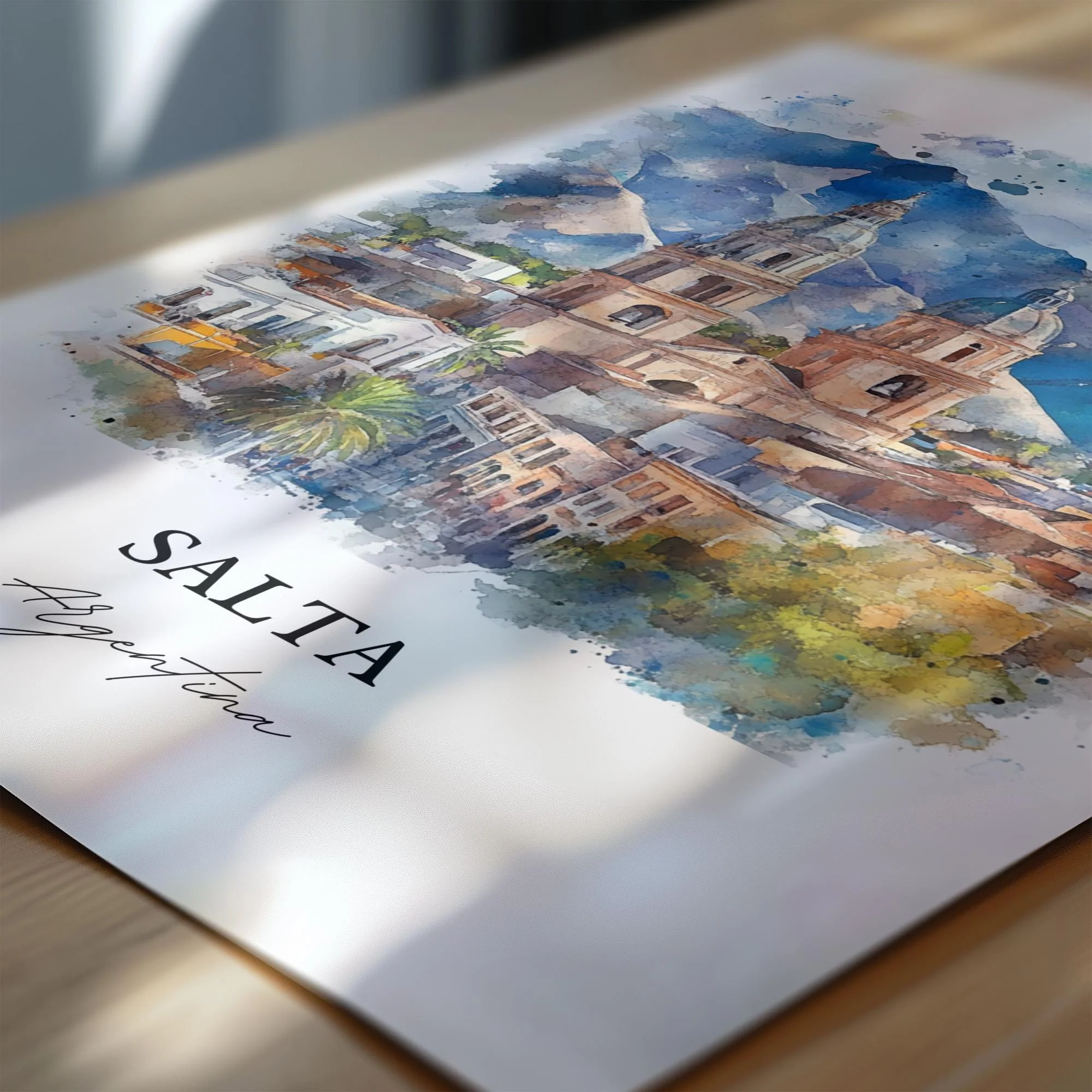 Salta, Argentina – Watercolor Art Print - Image 5