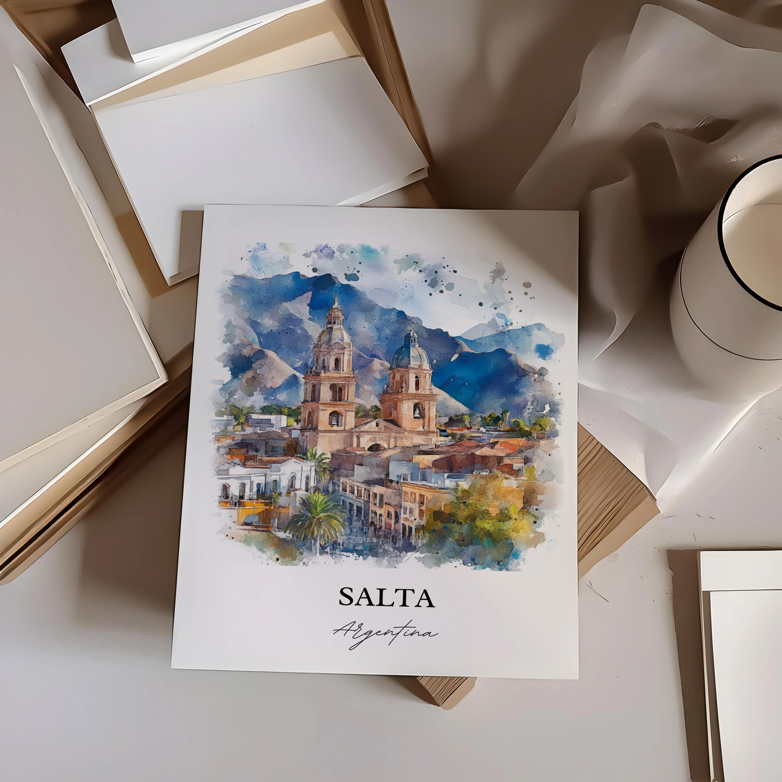 Salta, Argentina – Watercolor Art Print - Image 6