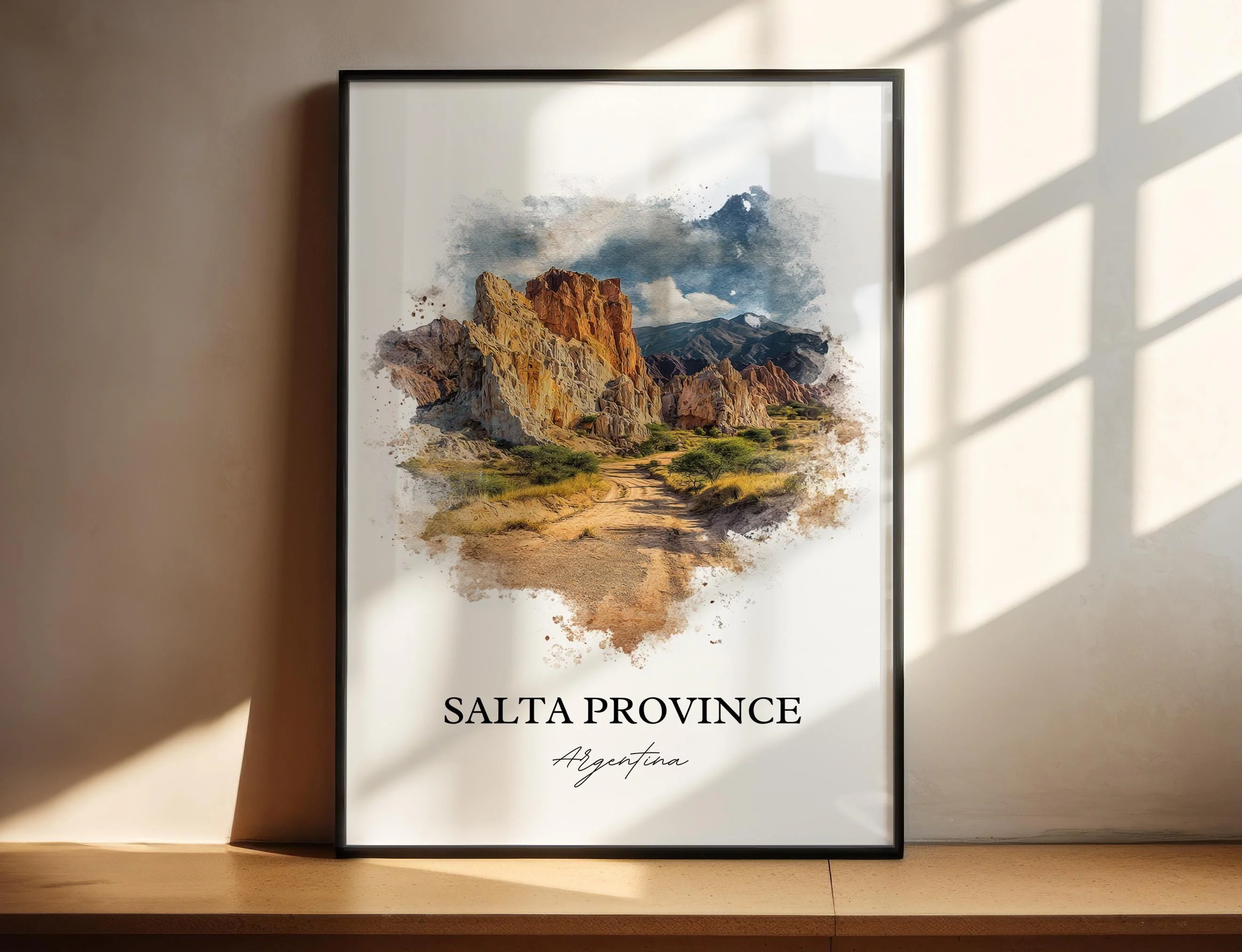 Salta Province, Argentina – Watercolor Art Print