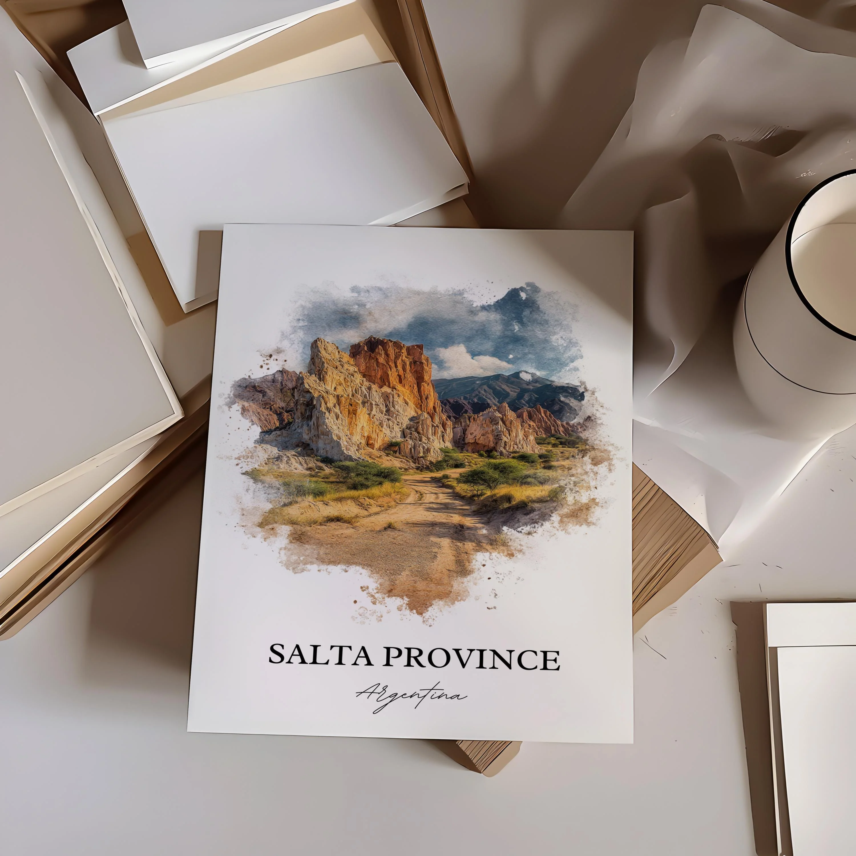 Salta Province, Argentina – Watercolor Art Print - Image 6