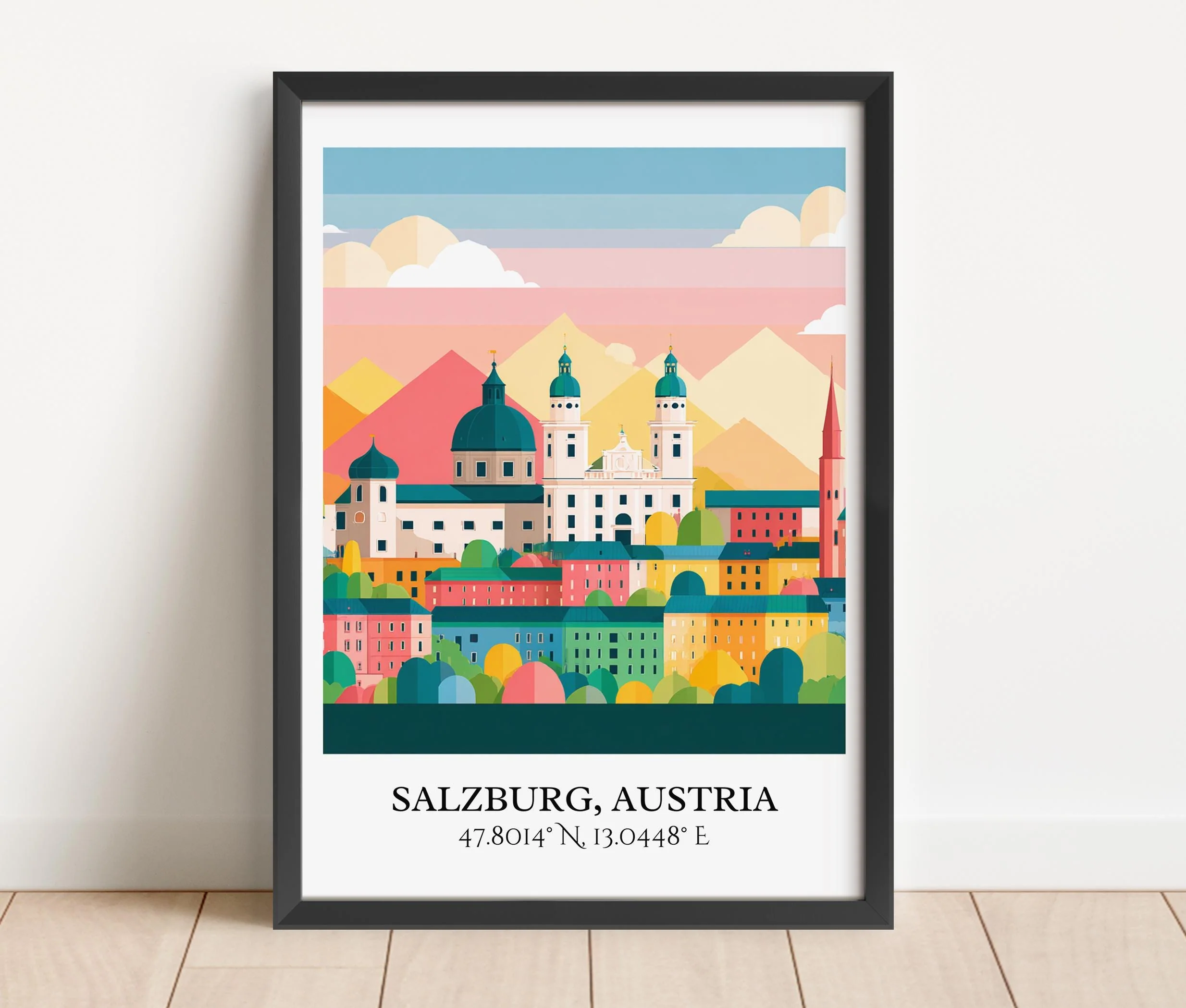 Salzburg, Austria – Watercolor Art Print - Image 6