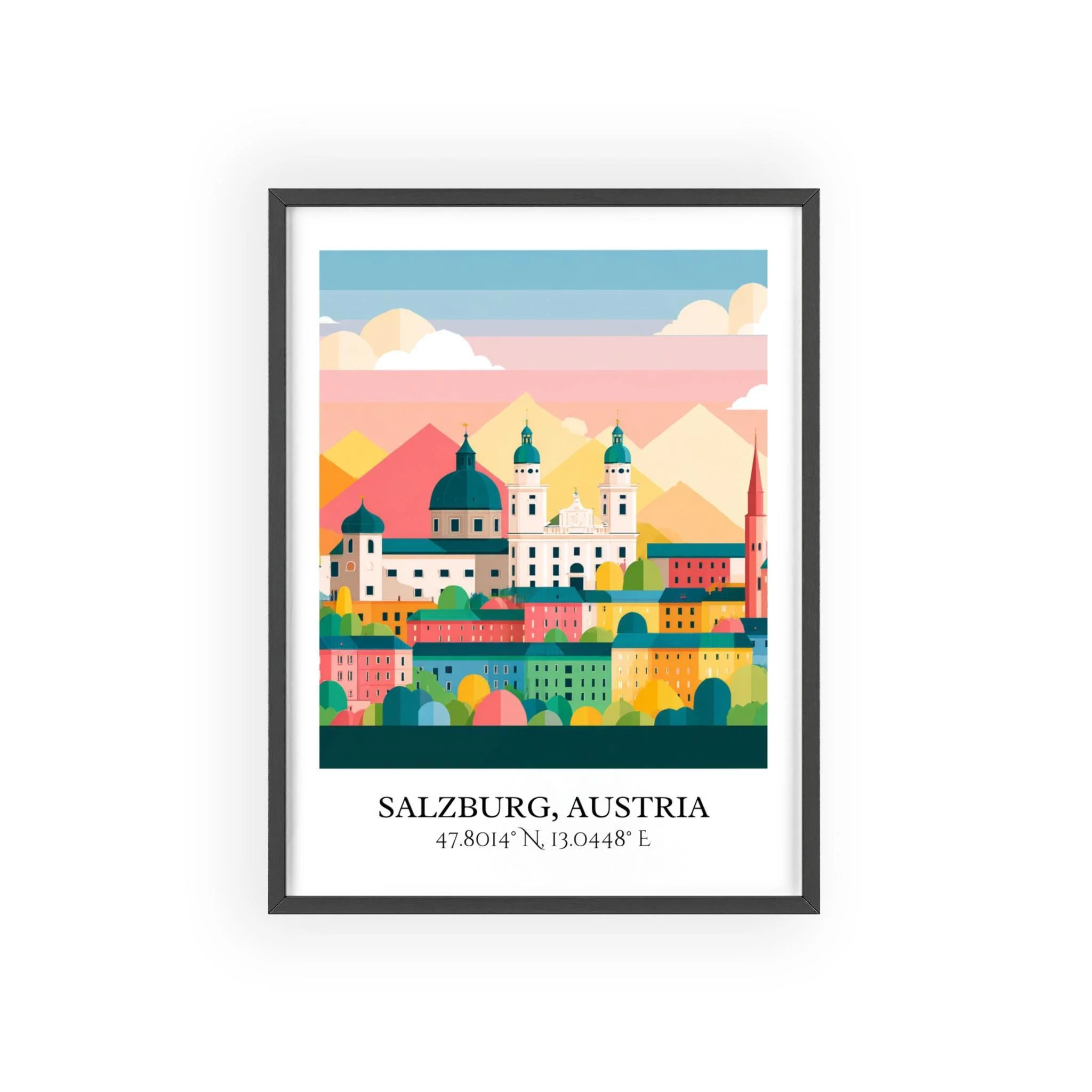Salzburg, Austria – Watercolor Art Print - Image 7