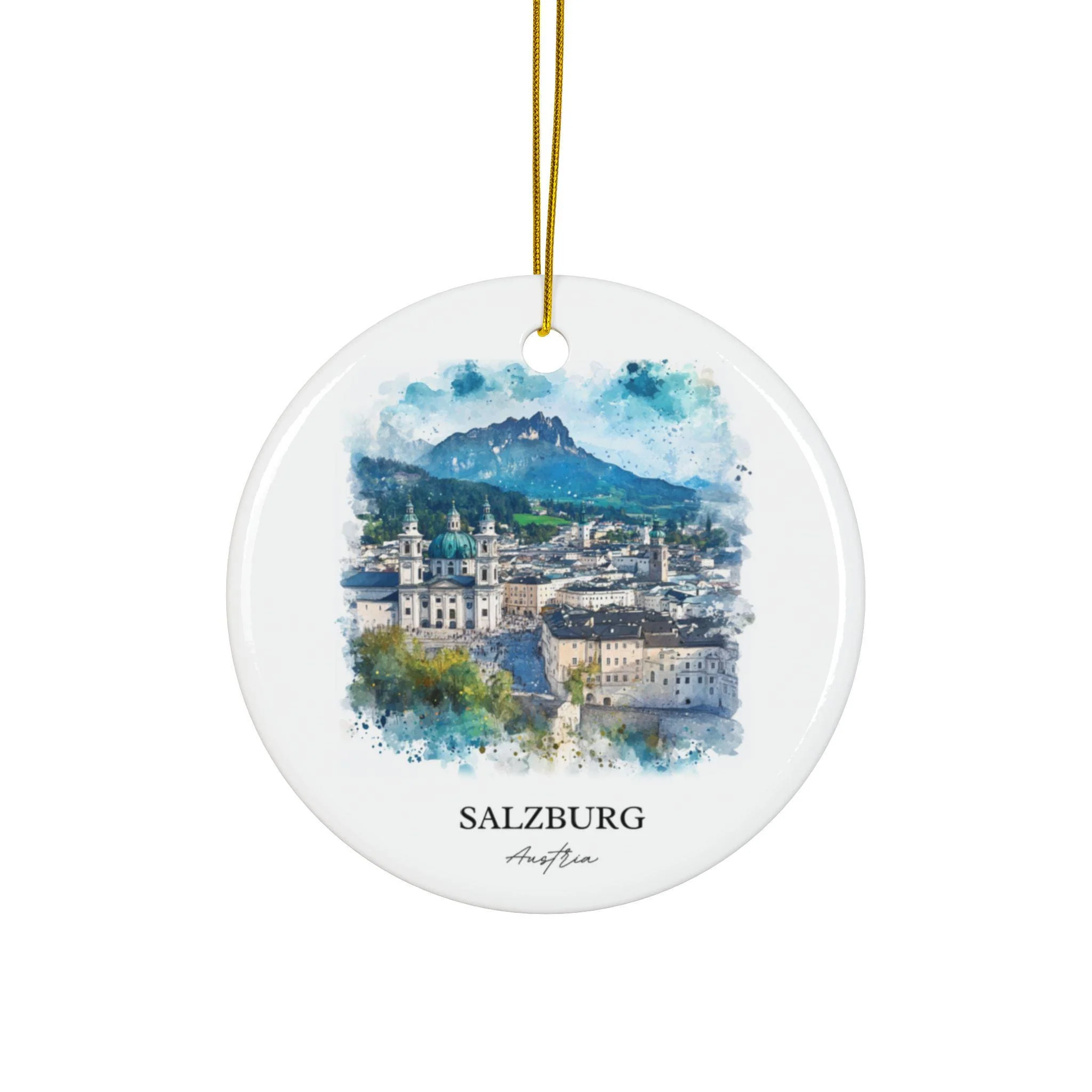 Salzburg Austria Ornament: Unique Salzburg Souvenir, Salzburg Xmas Decor, and Authentic Salzburg Gift