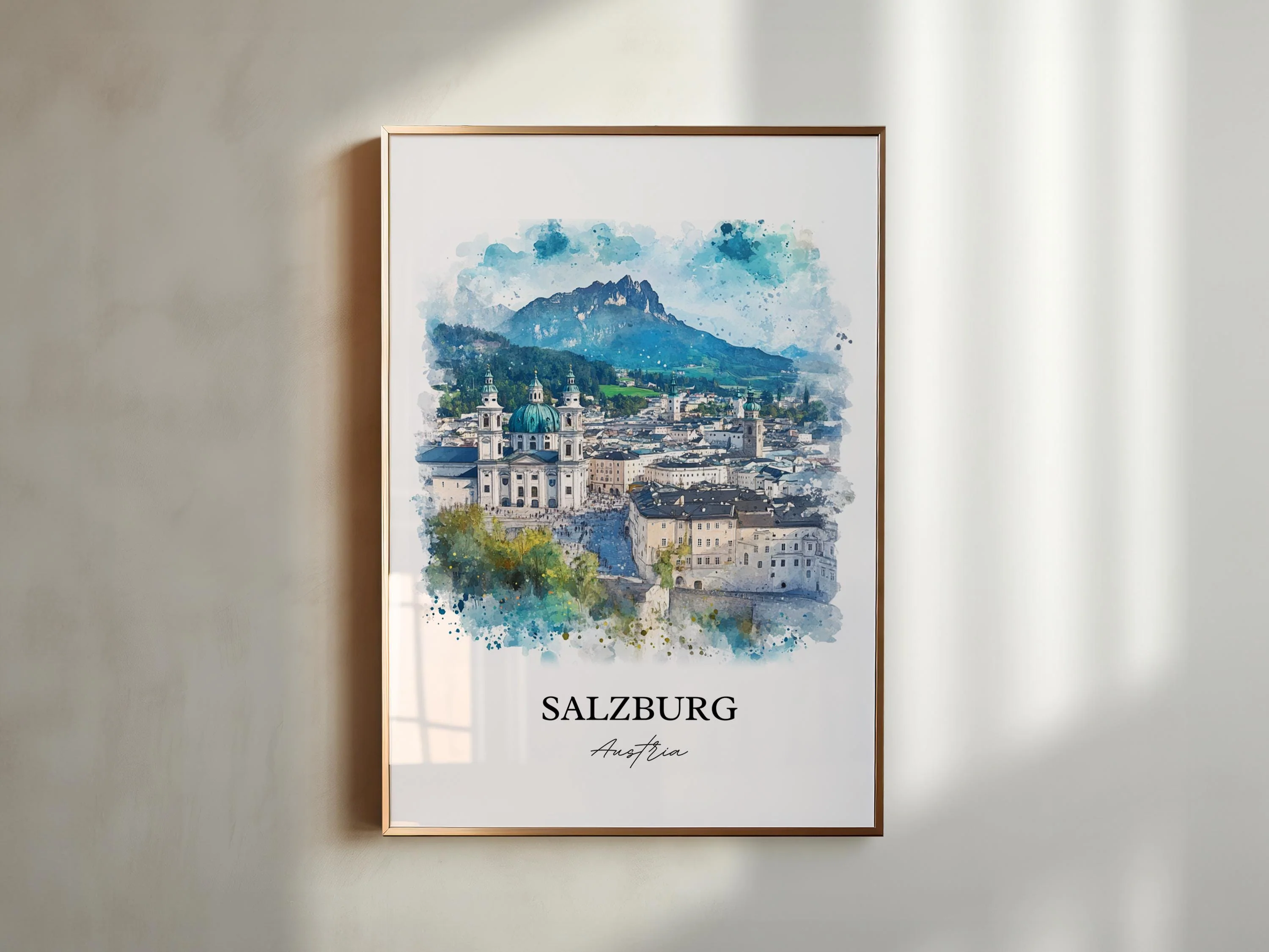 Salzburg, Austria – Watercolor Art Print - Image 5
