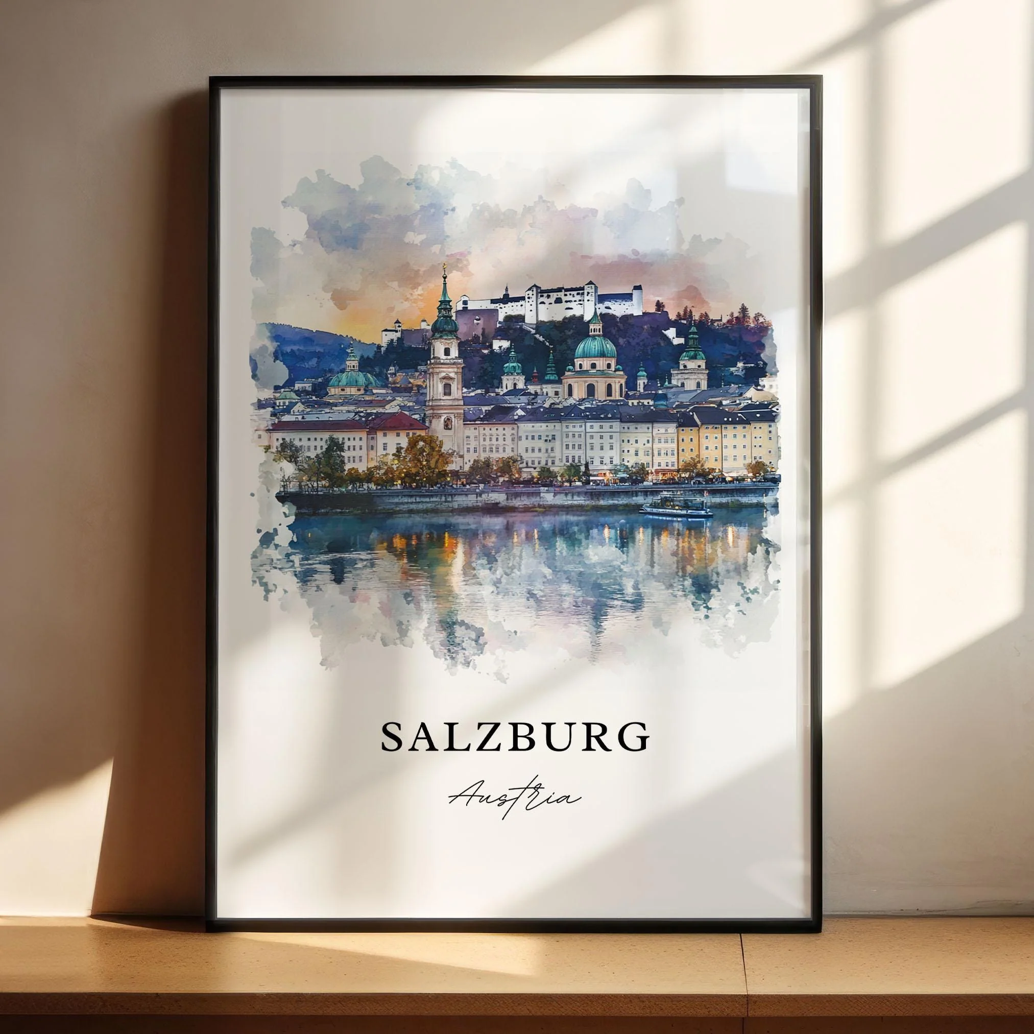 Salzburg, Austria – Watercolor Art Print - Image 5