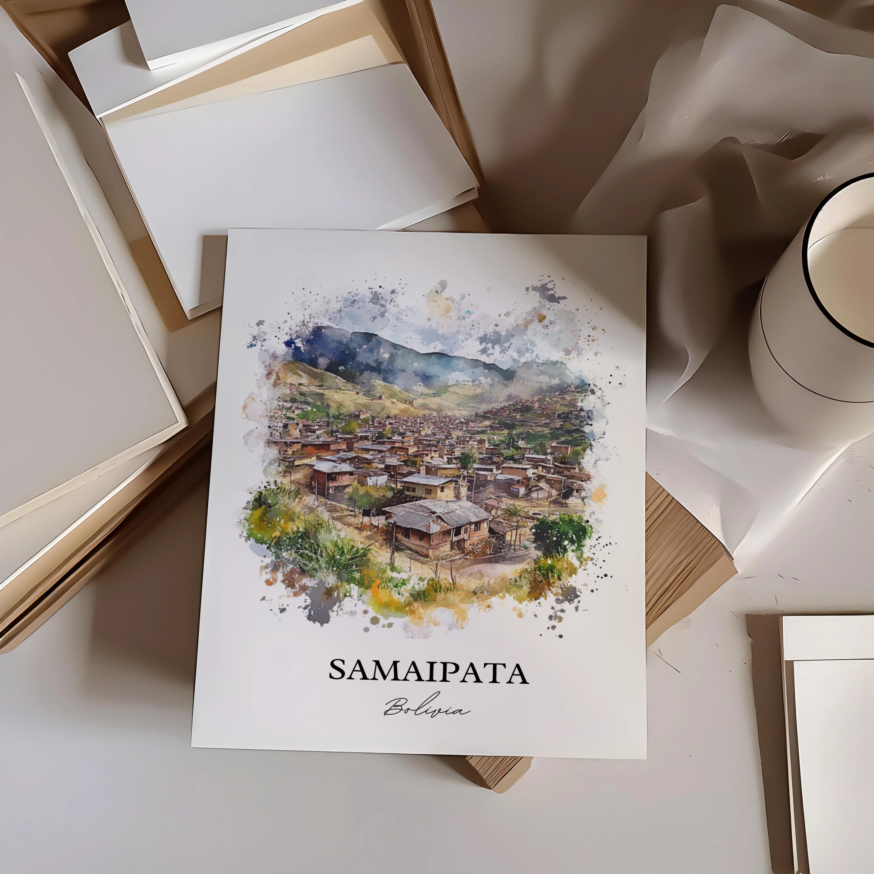 Samaipata, Bolivia – Watercolor Art Print - Image 5