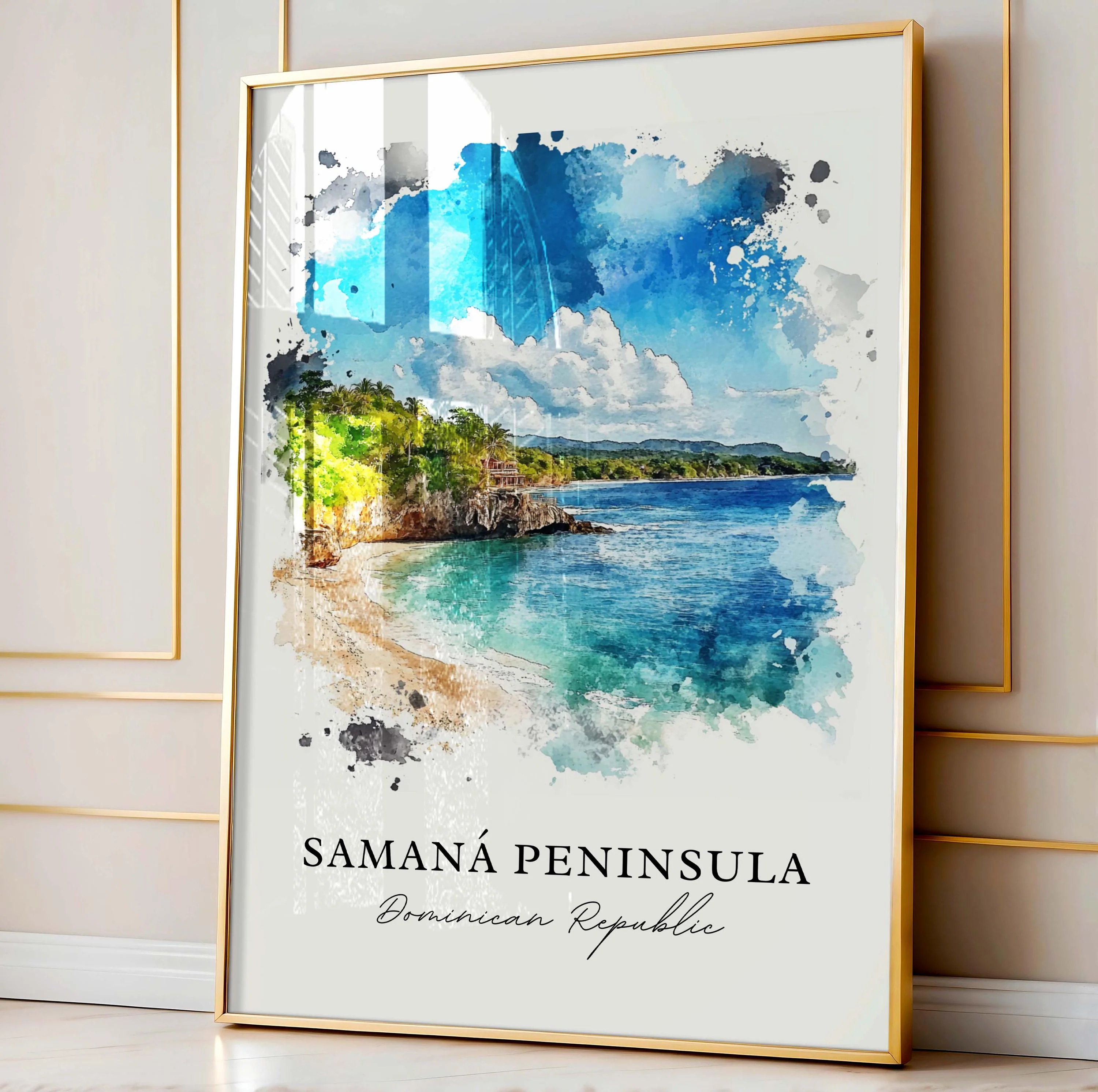Samana Peninsula, Dominican Republic – Watercolor Art Print - Image 4
