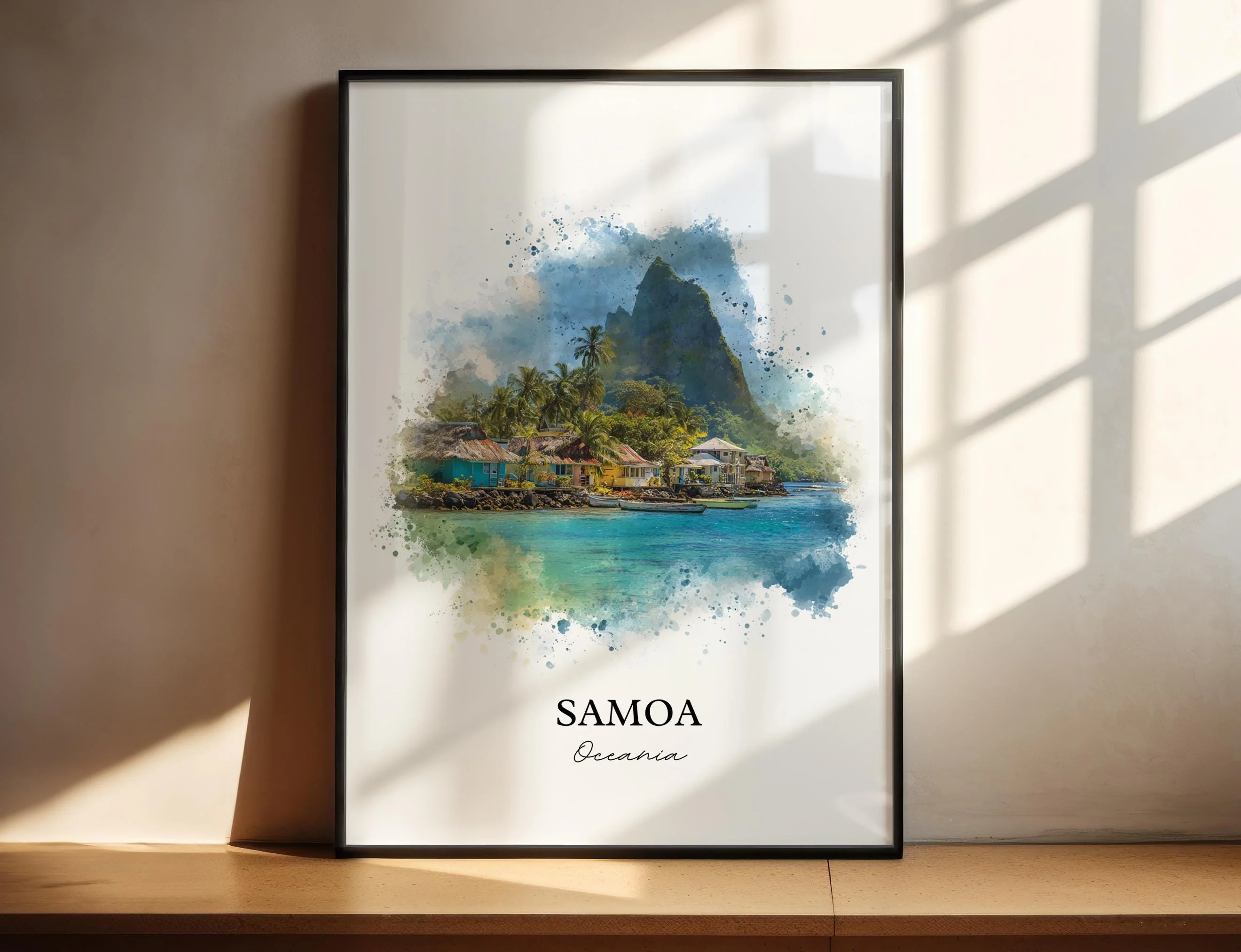 Samoa, American Samoa – Watercolor Art Print