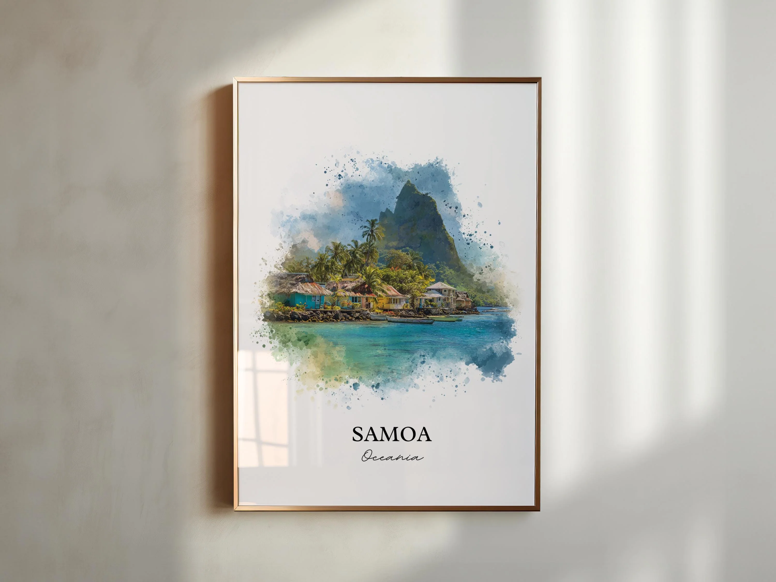 Samoa, American Samoa – Watercolor Art Print - Image 3