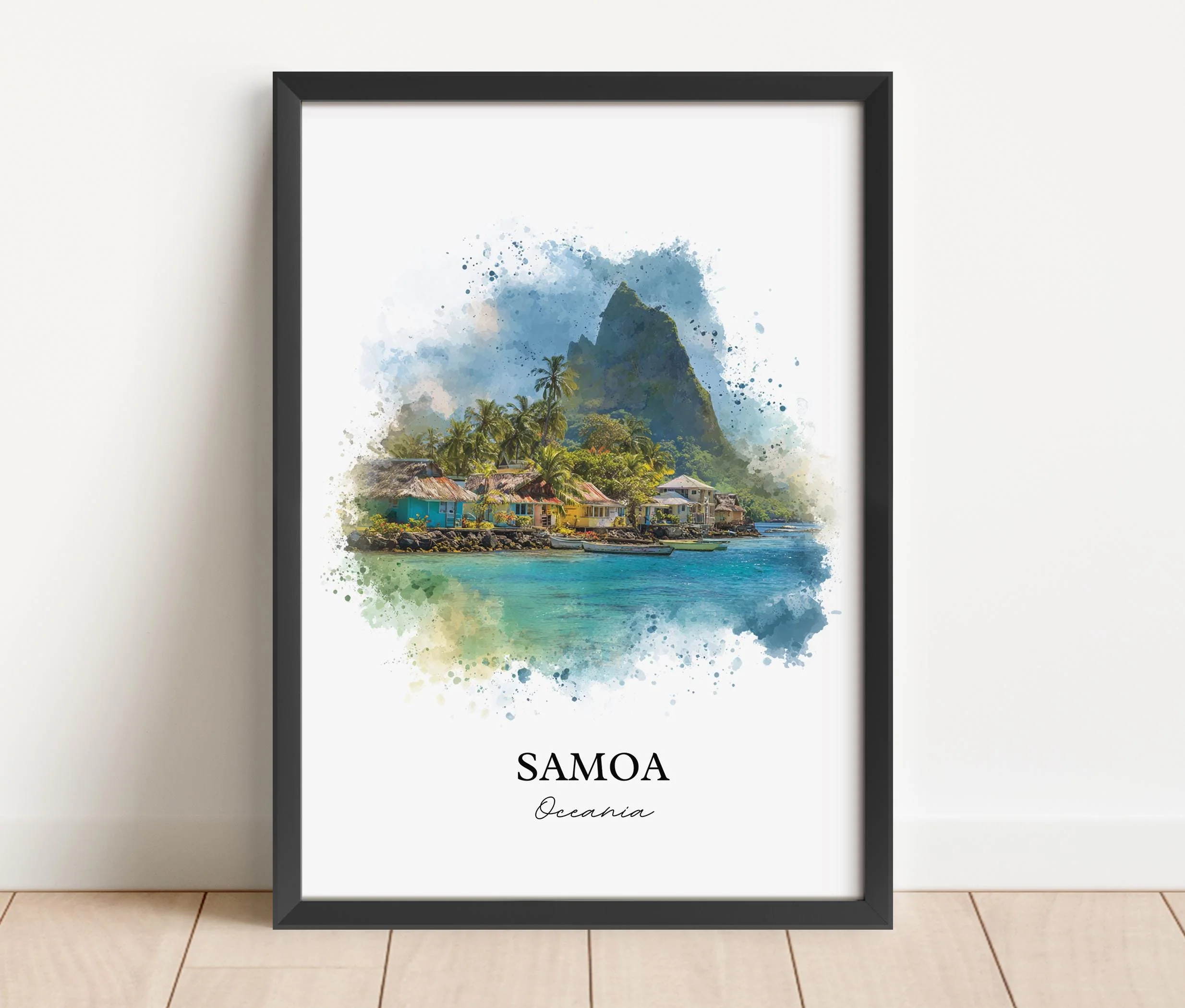 Samoa, American Samoa – Watercolor Art Print - Image 6
