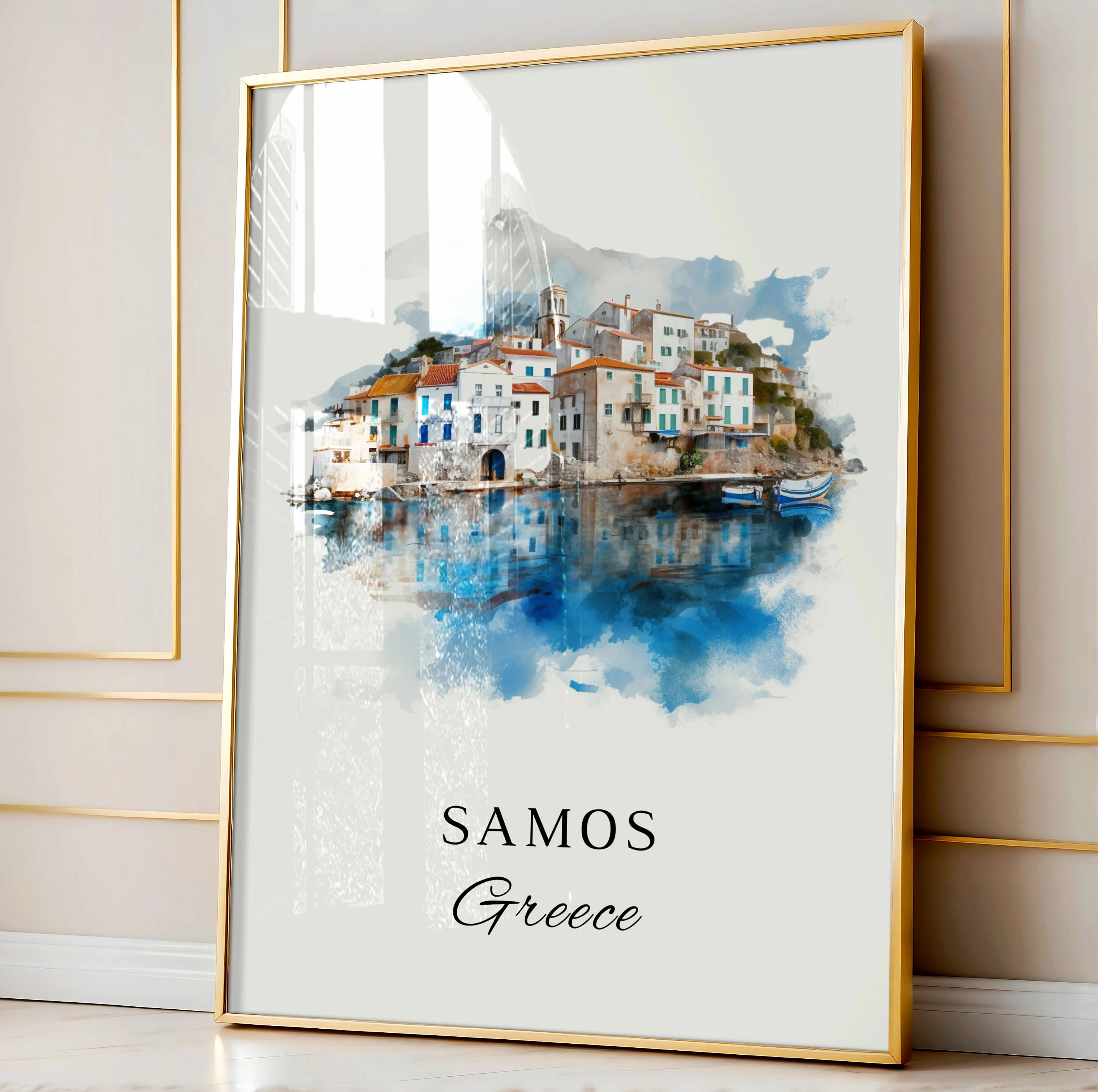 Samos, Greece – Watercolor Art Print - Image 4