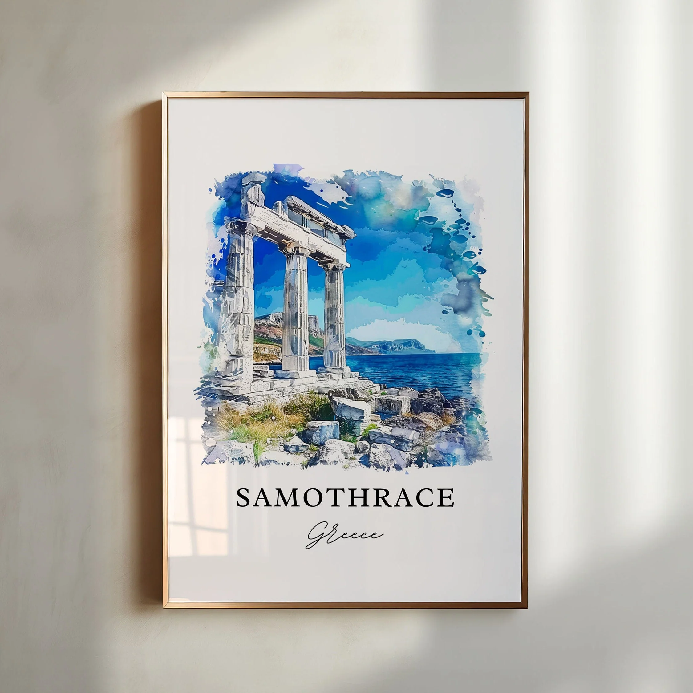 Samothrace, Greece – Watercolor Art Print