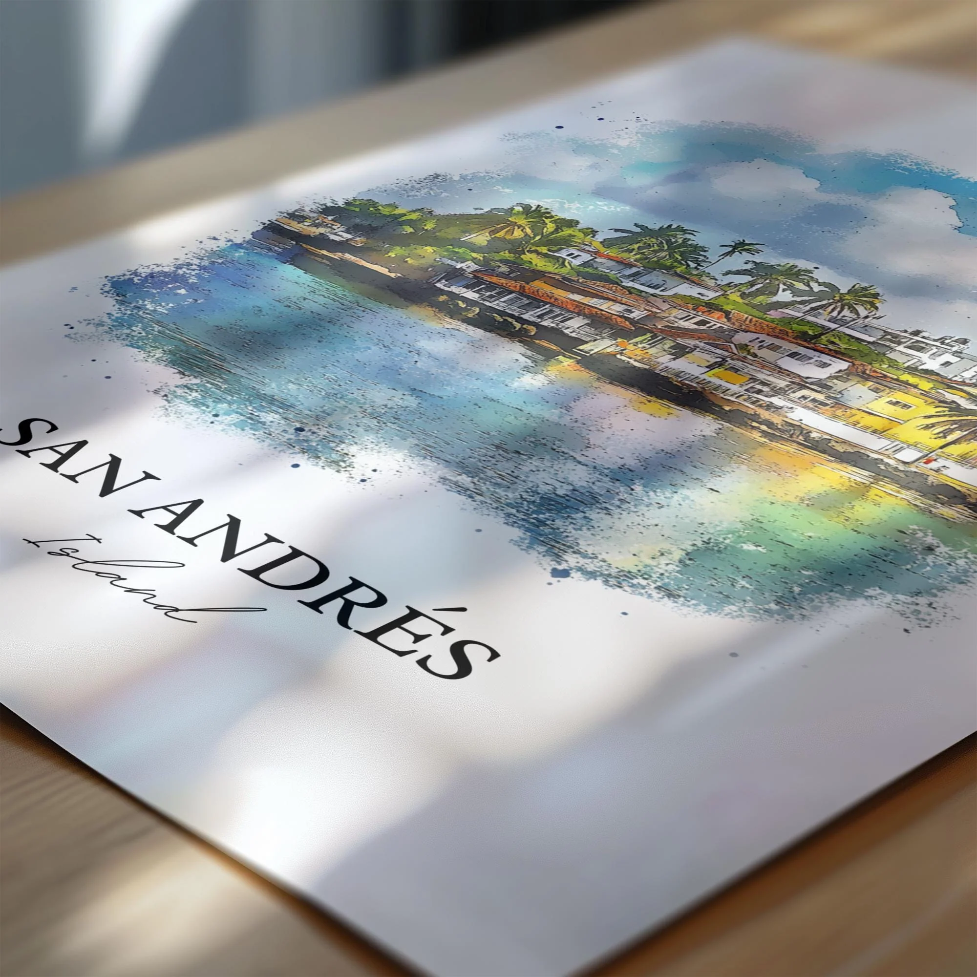 San Andrés Island, Colombia – Watercolor Art Print - Image 2