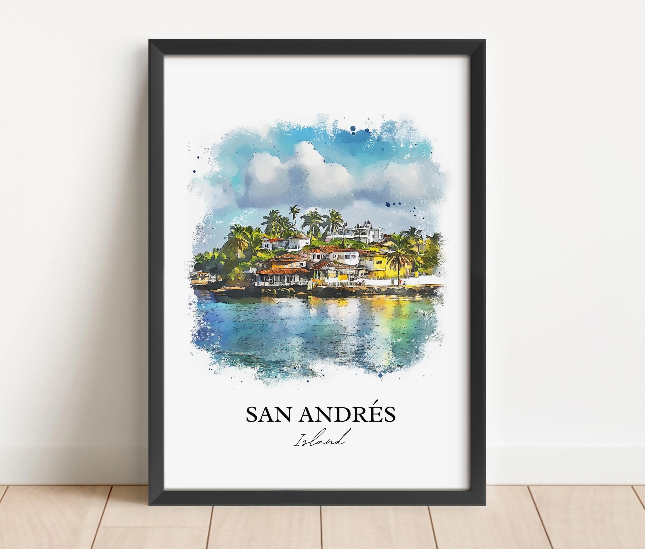 San Andrés Island, Colombia – Watercolor Art Print - Image 6
