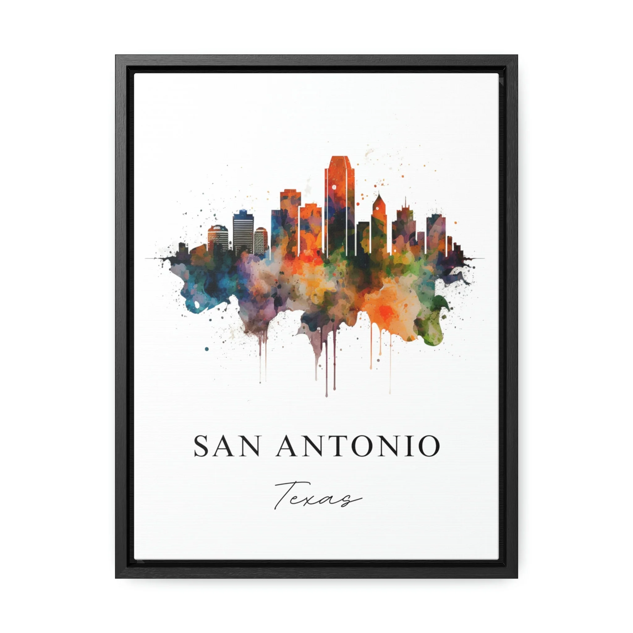 San Antonio, Texas – Watercolor Art Print