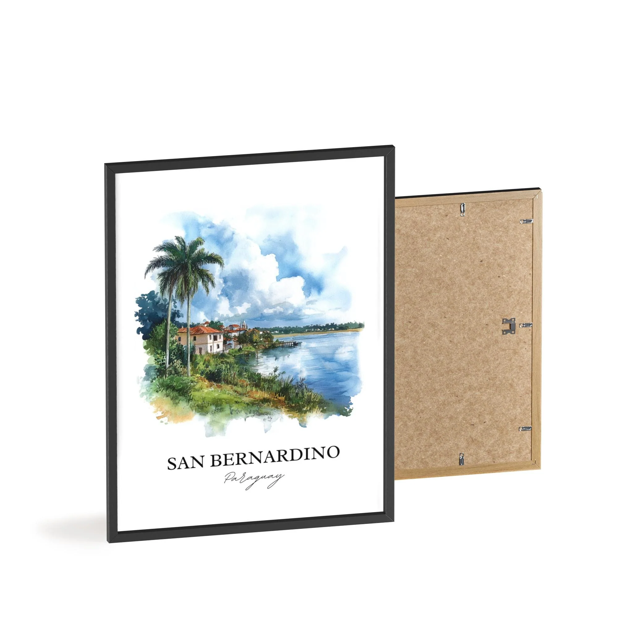 Ypacarai Lake, Paraguay – Watercolor Art Print - Image 7