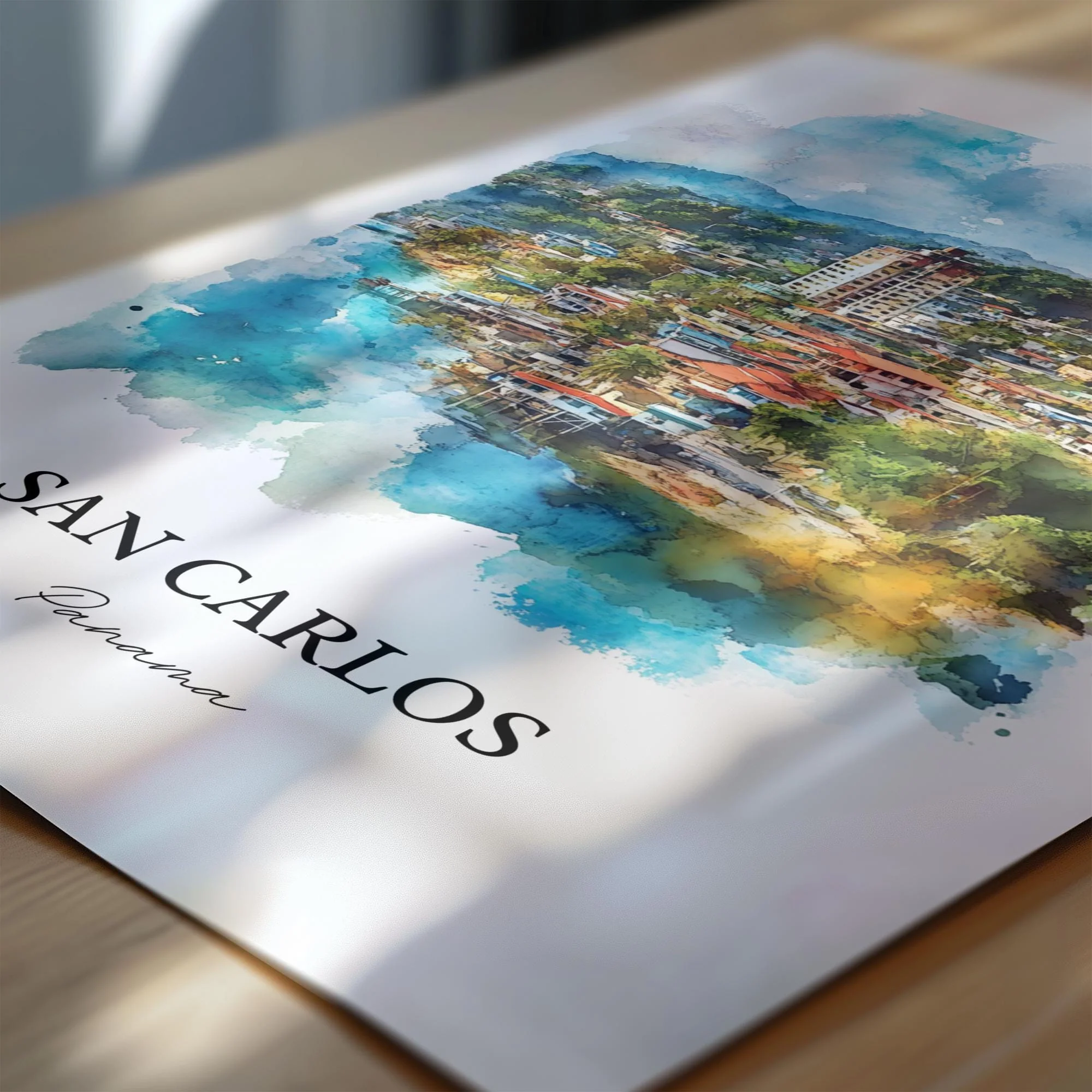 San Carlos, Panama – Watercolor Art Print - Image 2