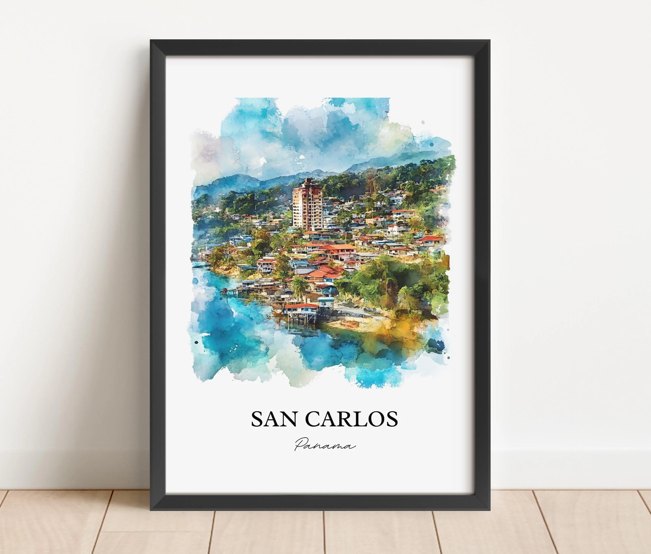 San Carlos, Panama – Watercolor Art Print - Image 4