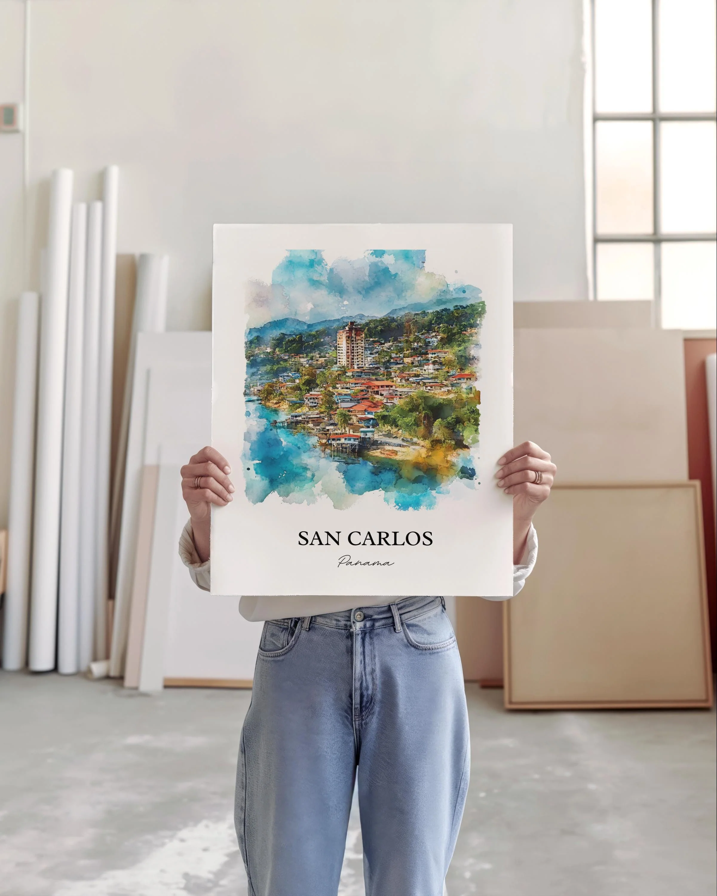 San Carlos, Panama – Watercolor Art Print - Image 5