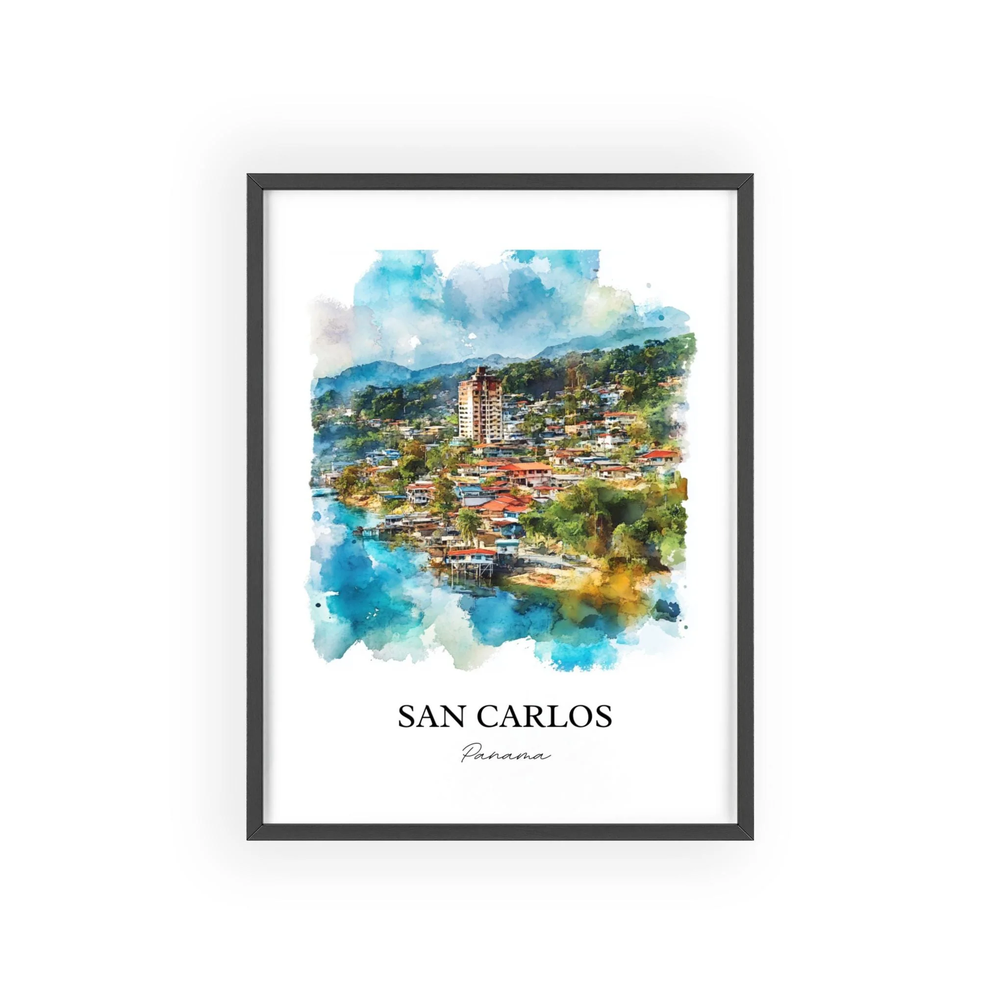 San Carlos, Panama – Watercolor Art Print - Image 7
