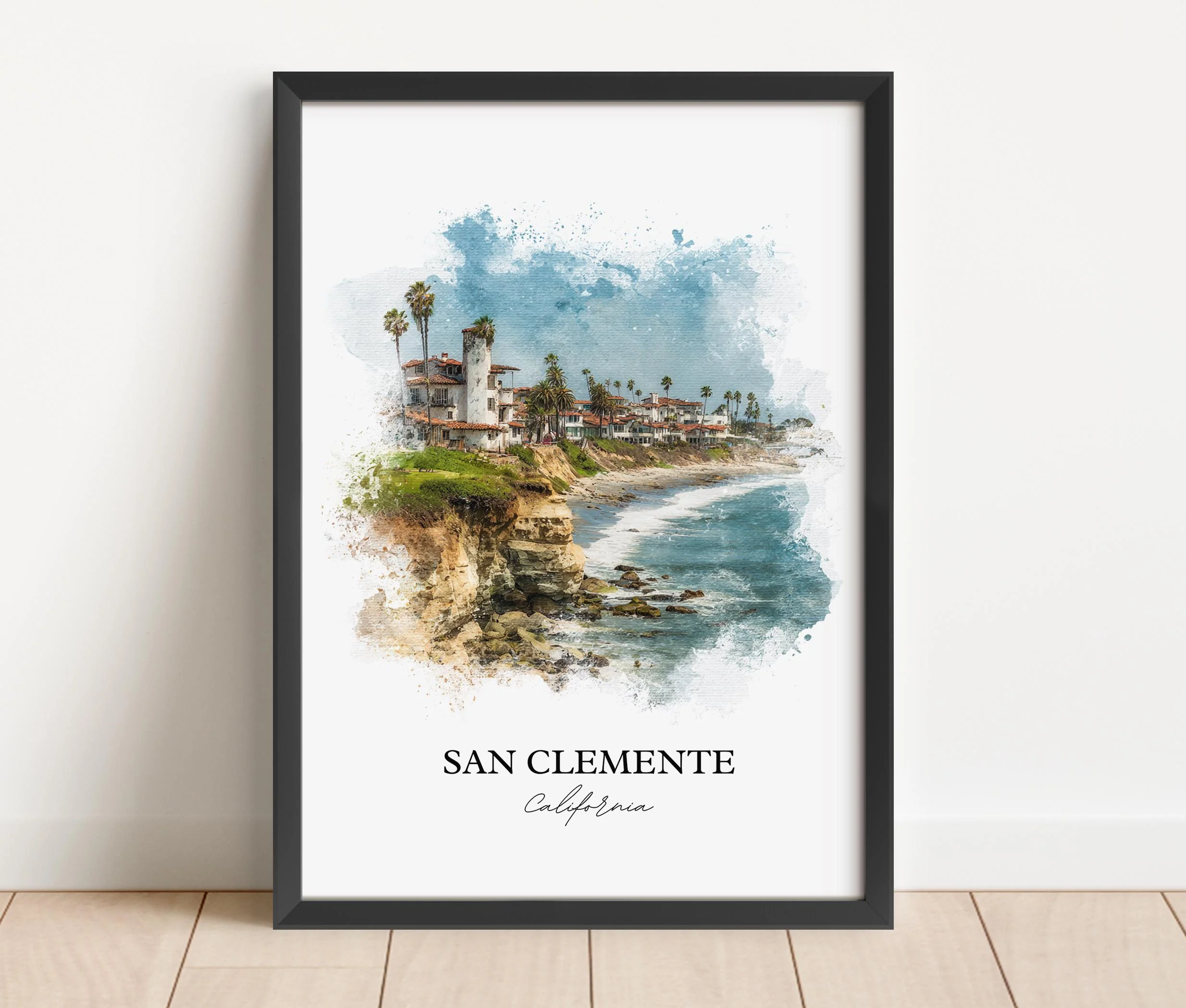 San Clemente, CA – Watercolor Art Print - Image 7