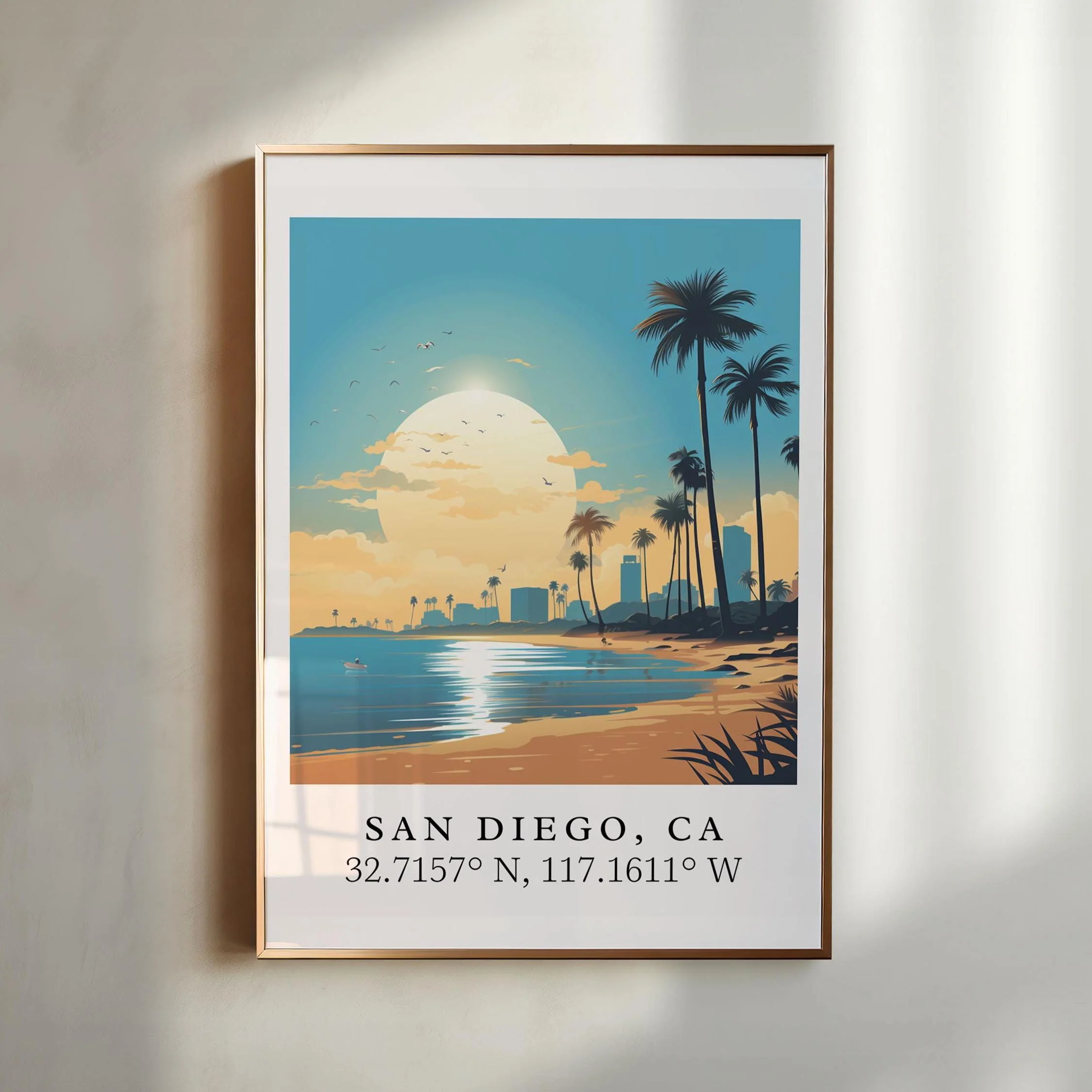 San Diego, California – Watercolor Art Print