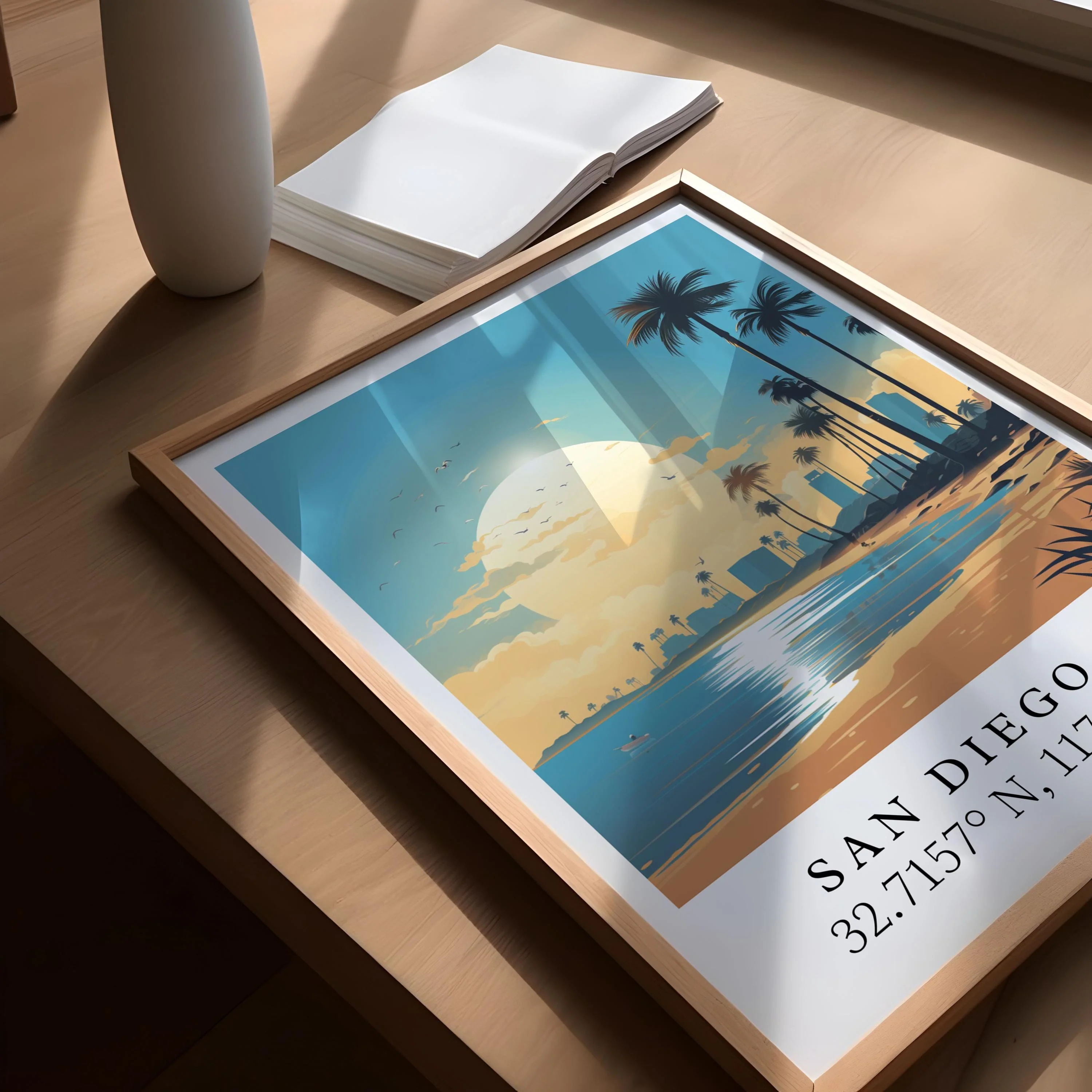San Diego, California – Watercolor Art Print - Image 3