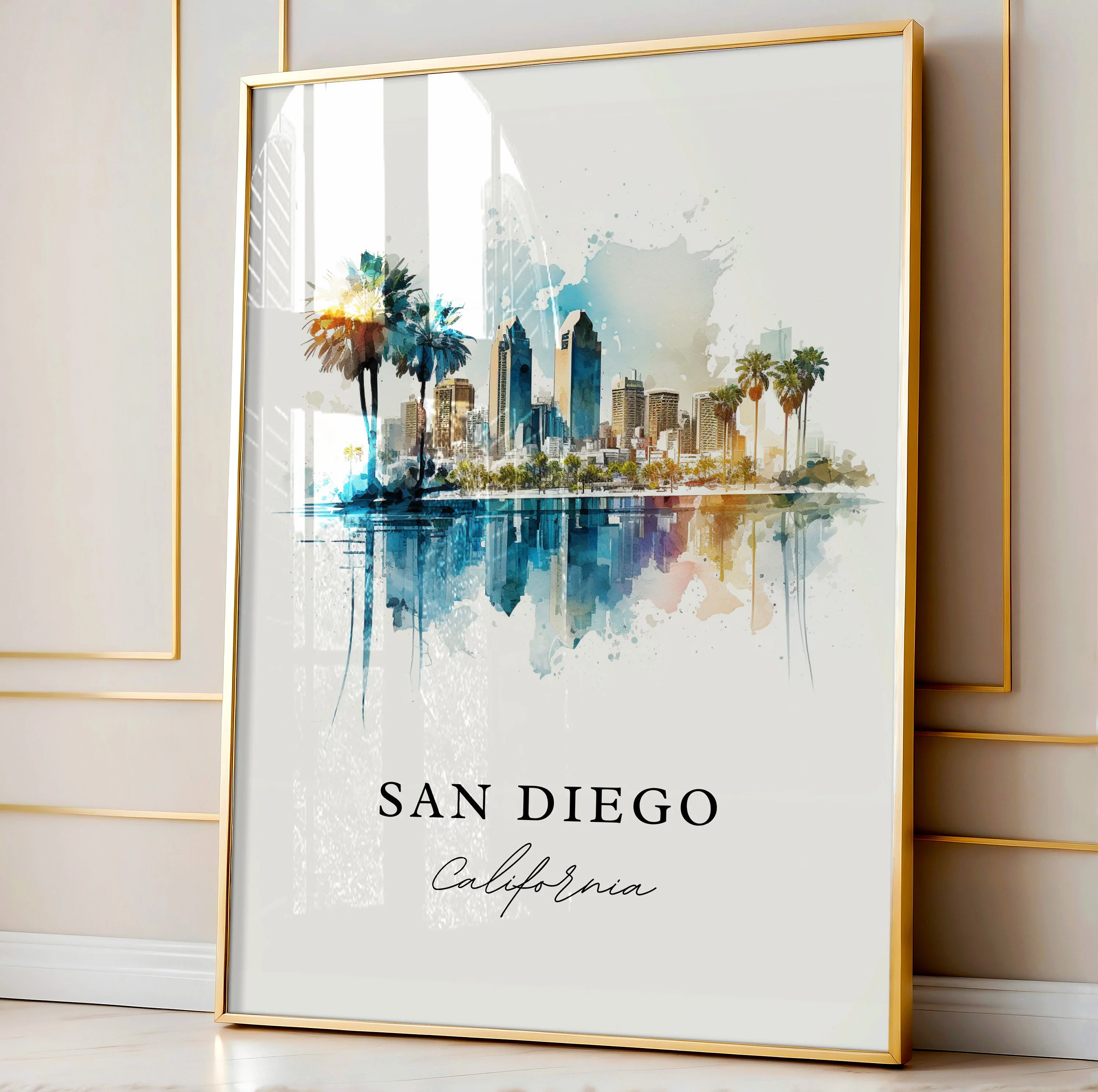 San Diego, California – Watercolor Art Print - Image 4