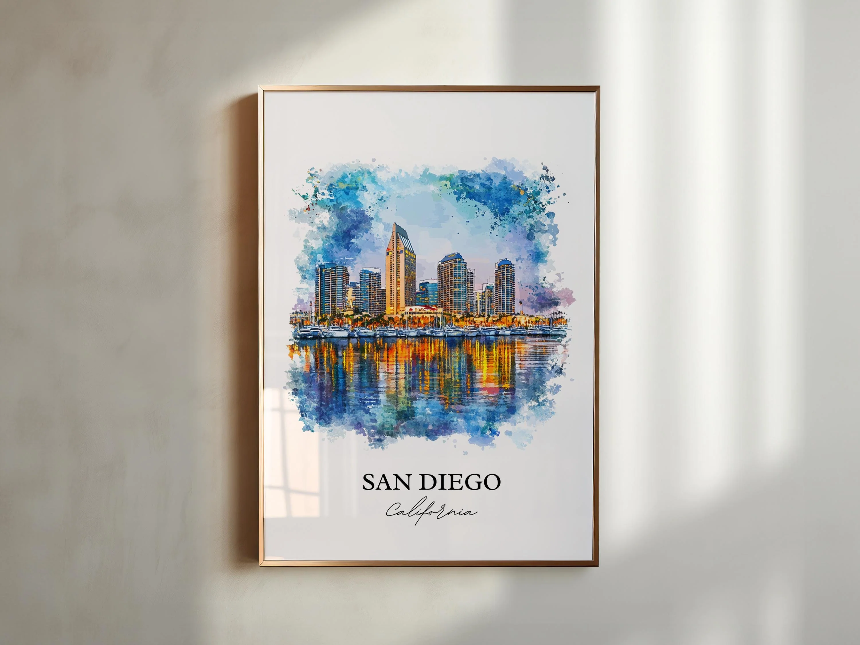 San Diego, USA – Watercolor Art Print - Image 3