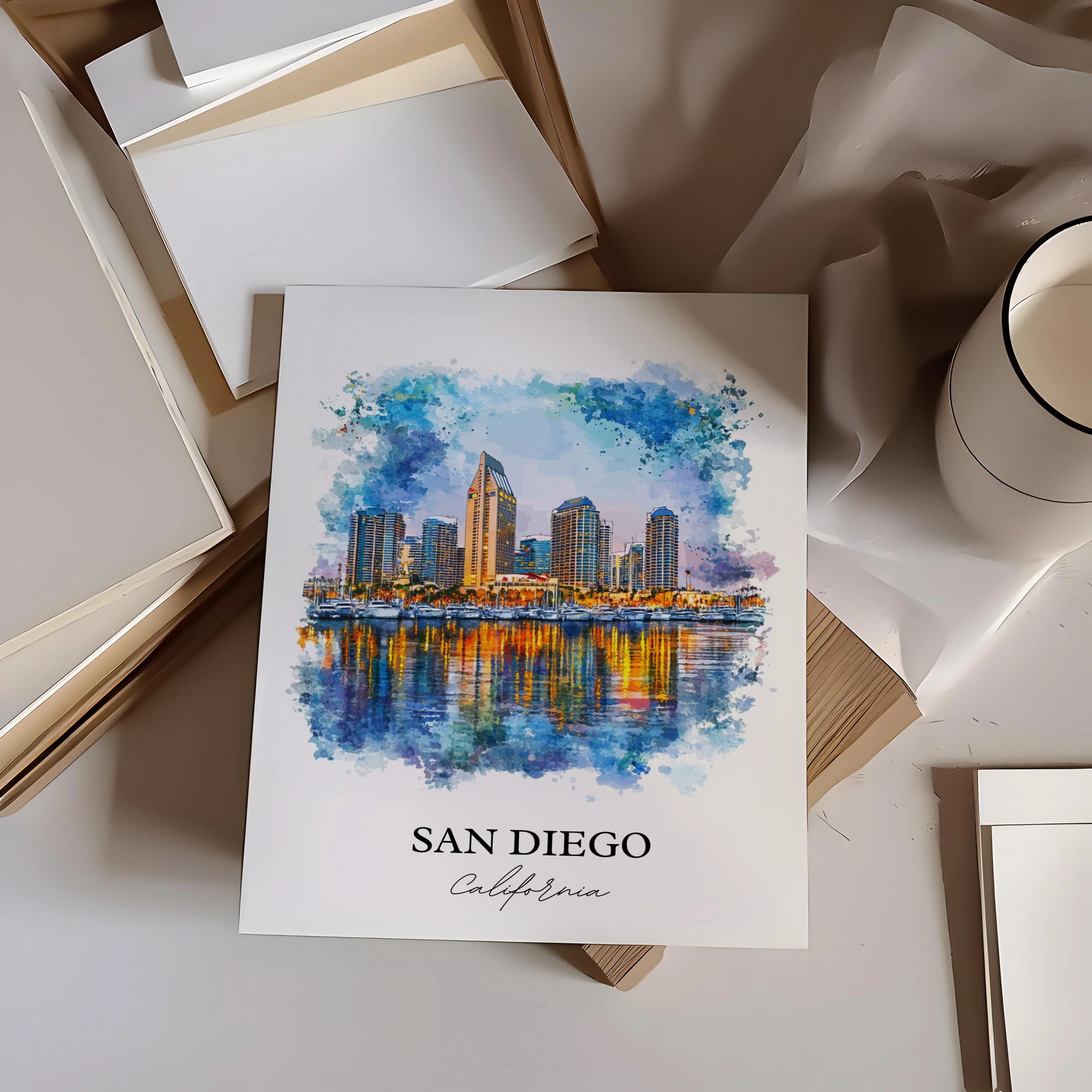 San Diego, USA – Watercolor Art Print - Image 6