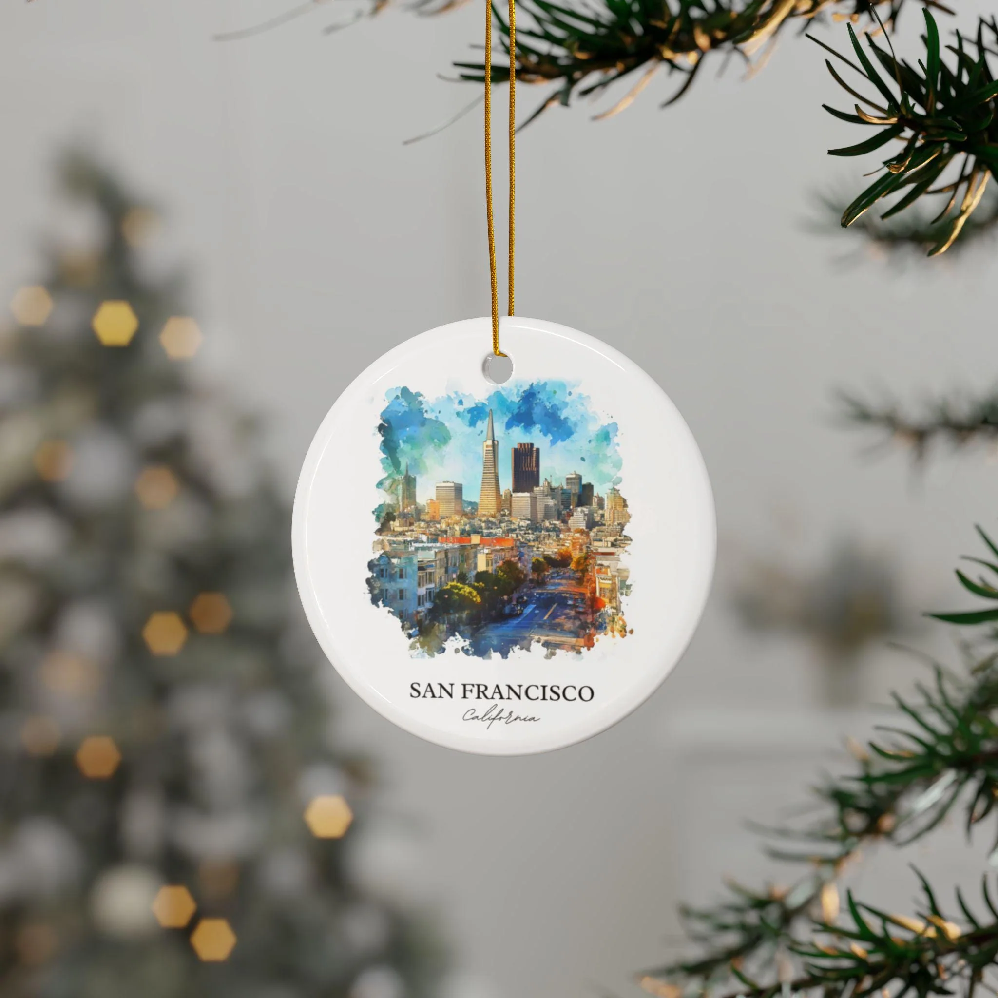 San Francisco CA Ornament: Unique San Francisco Souvenir, San Fran Xmas Decor, and Authentic San Francisco Gift - Image 3