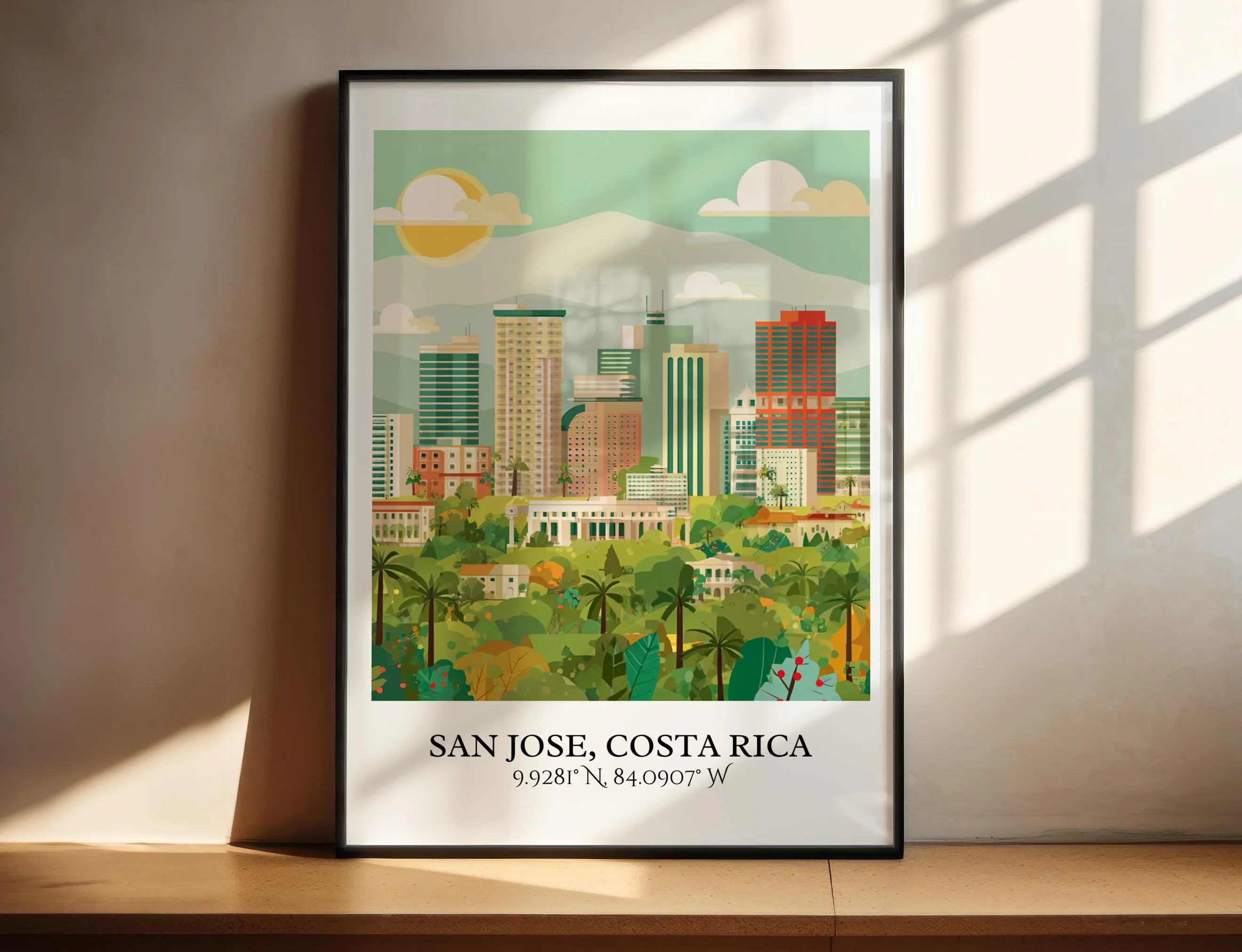 San Jose, Costa Rica – Watercolor Art Print