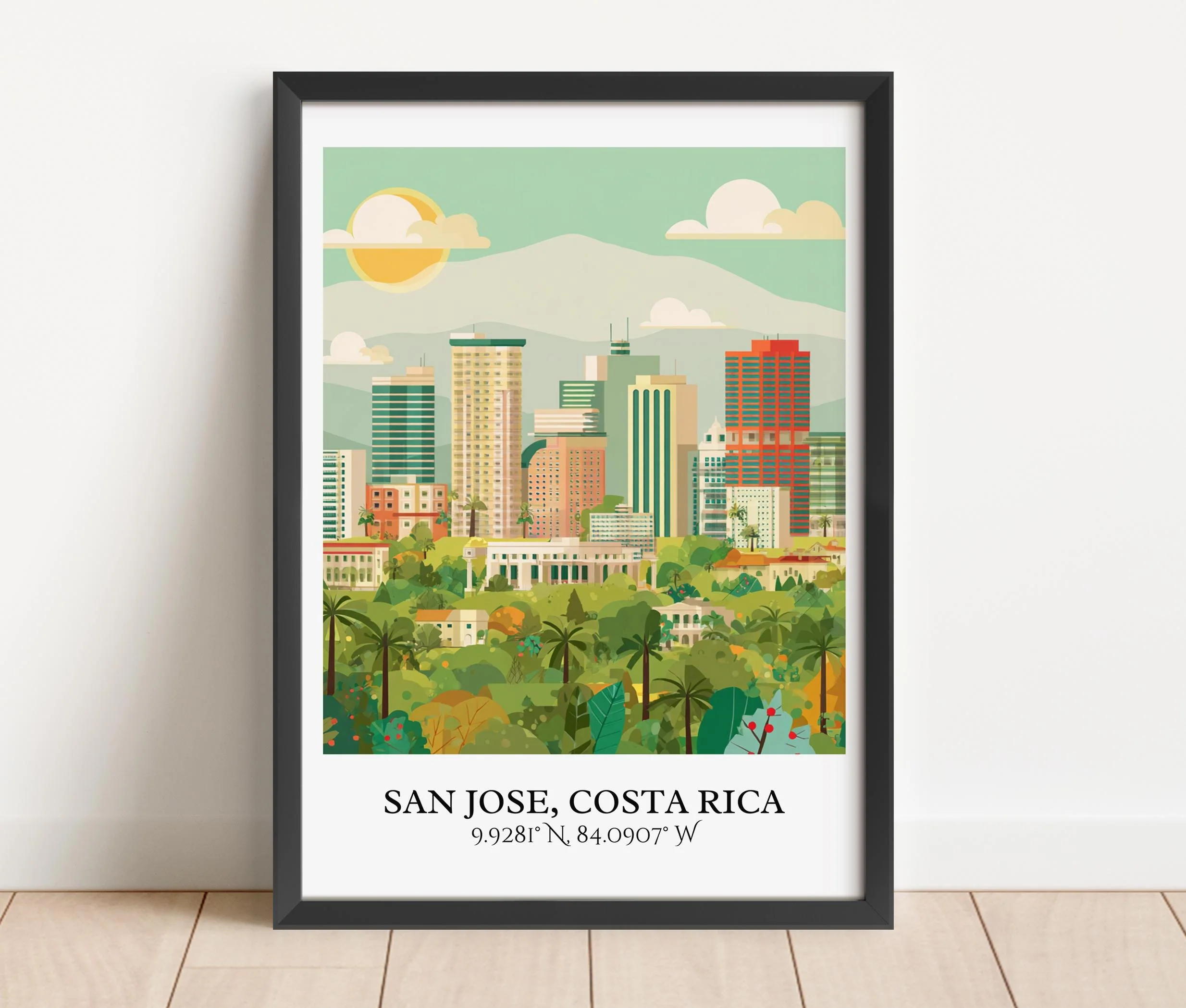 San Jose, Costa Rica – Watercolor Art Print - Image 4