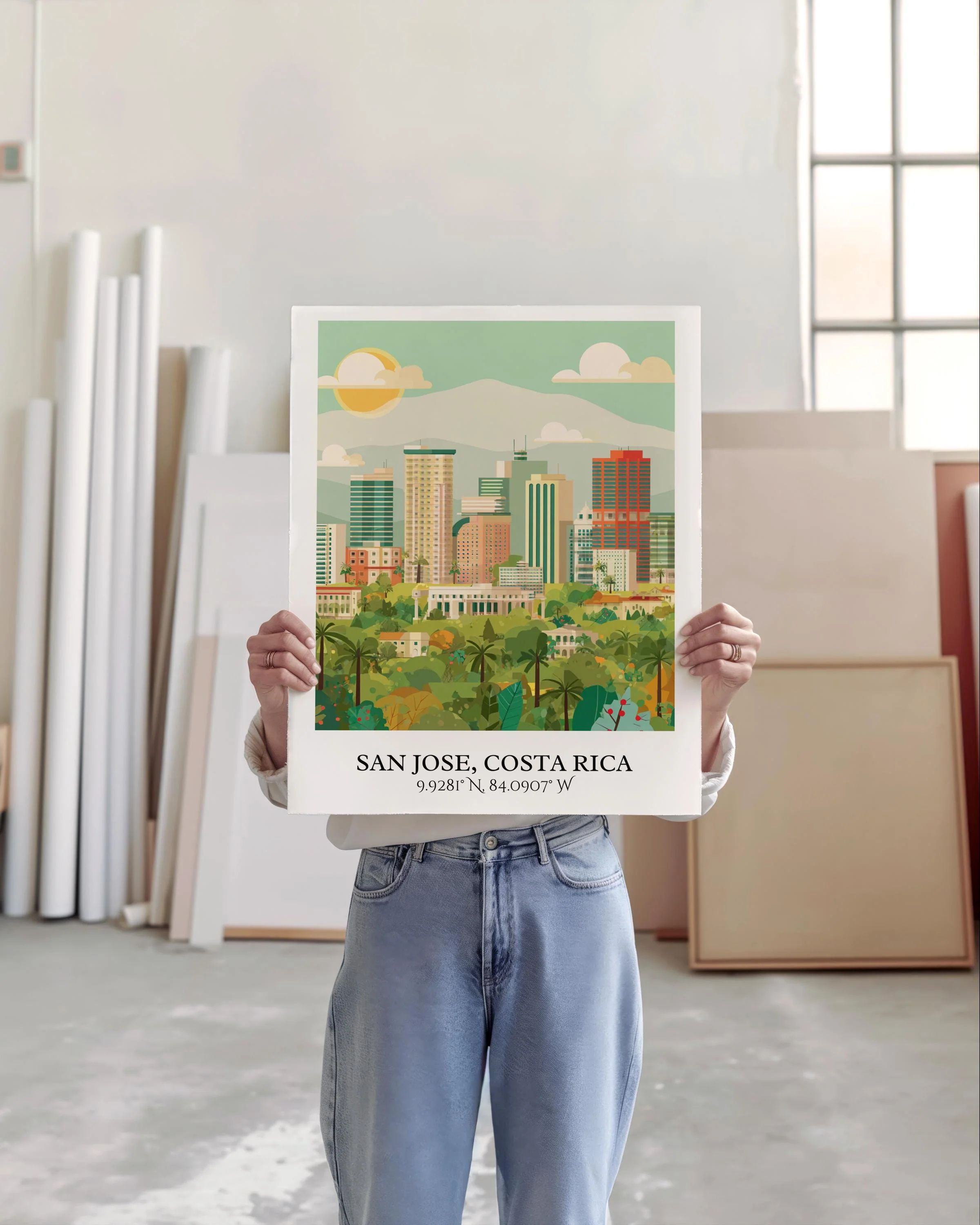 San Jose, Costa Rica – Watercolor Art Print - Image 5
