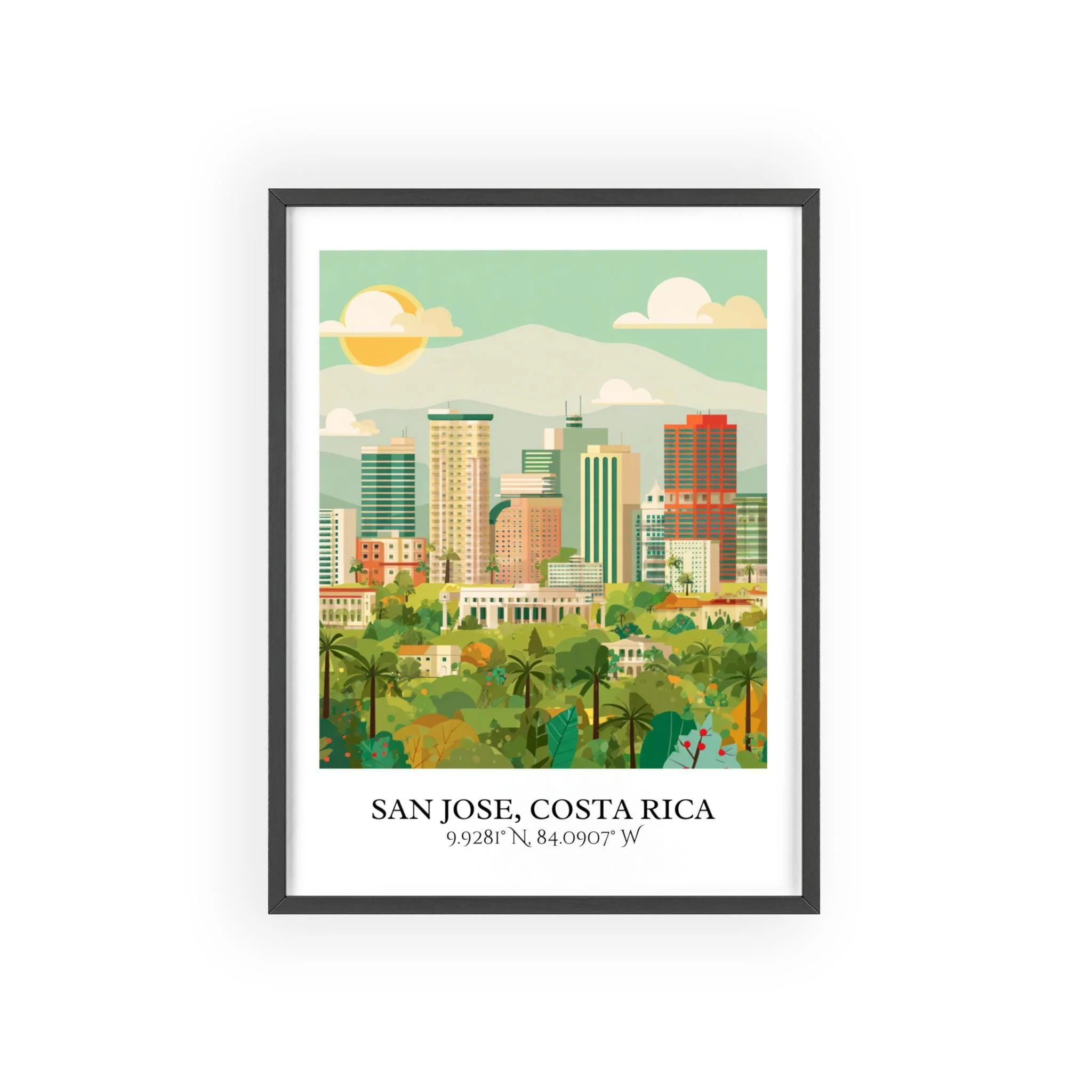 San Jose, Costa Rica – Watercolor Art Print - Image 7