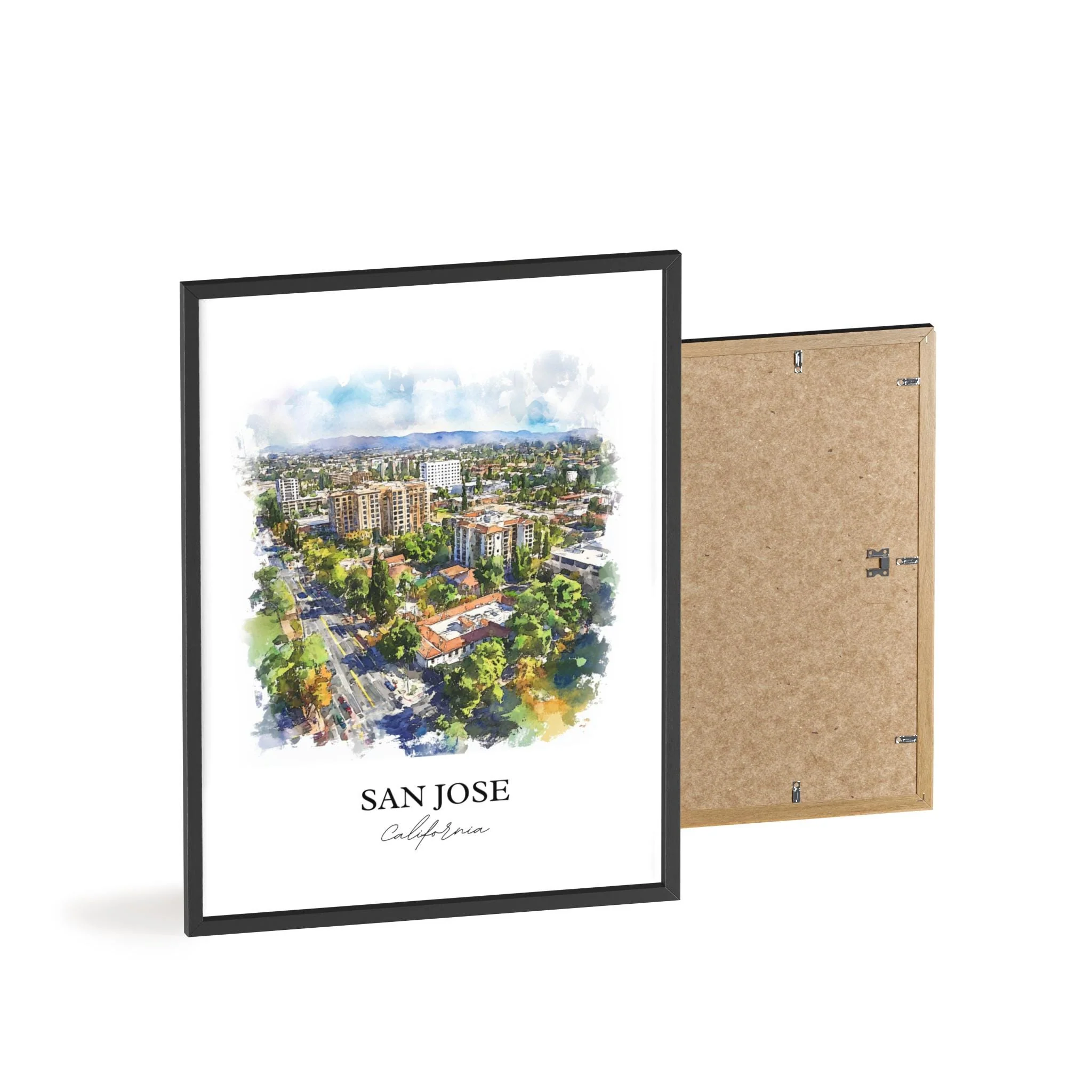 San Jose, USA – Watercolor Art Print - Image 8
