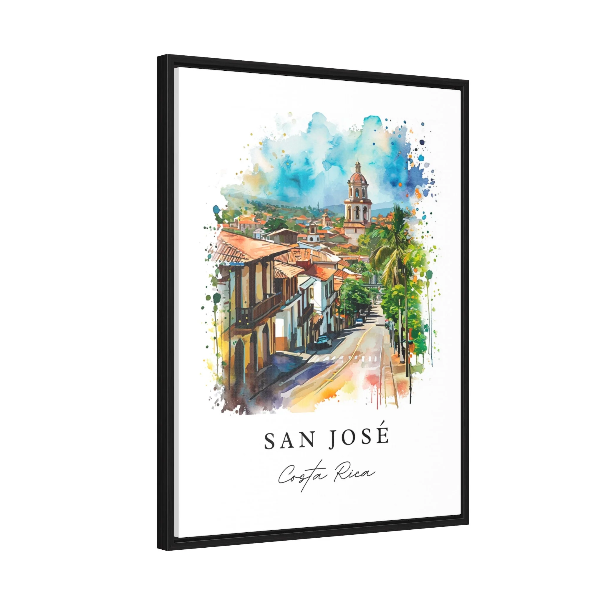 San Jose, Costa Rica – Watercolor Art Print - Image 7