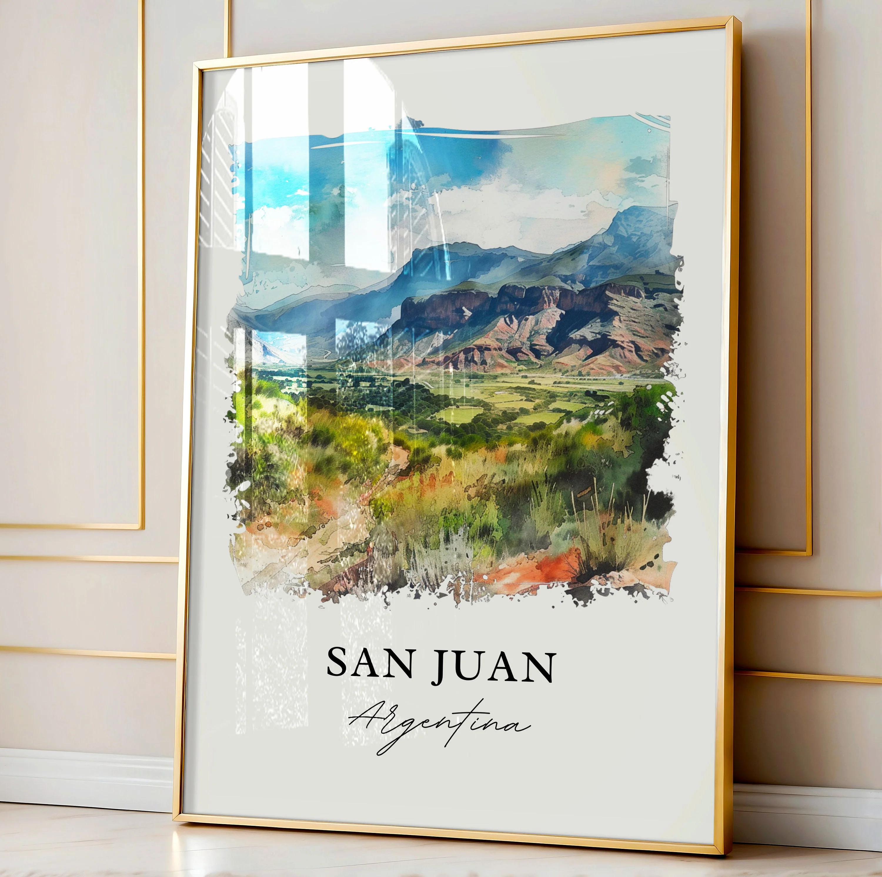 San Juan, Argentina – Watercolor Art Print - Image 4