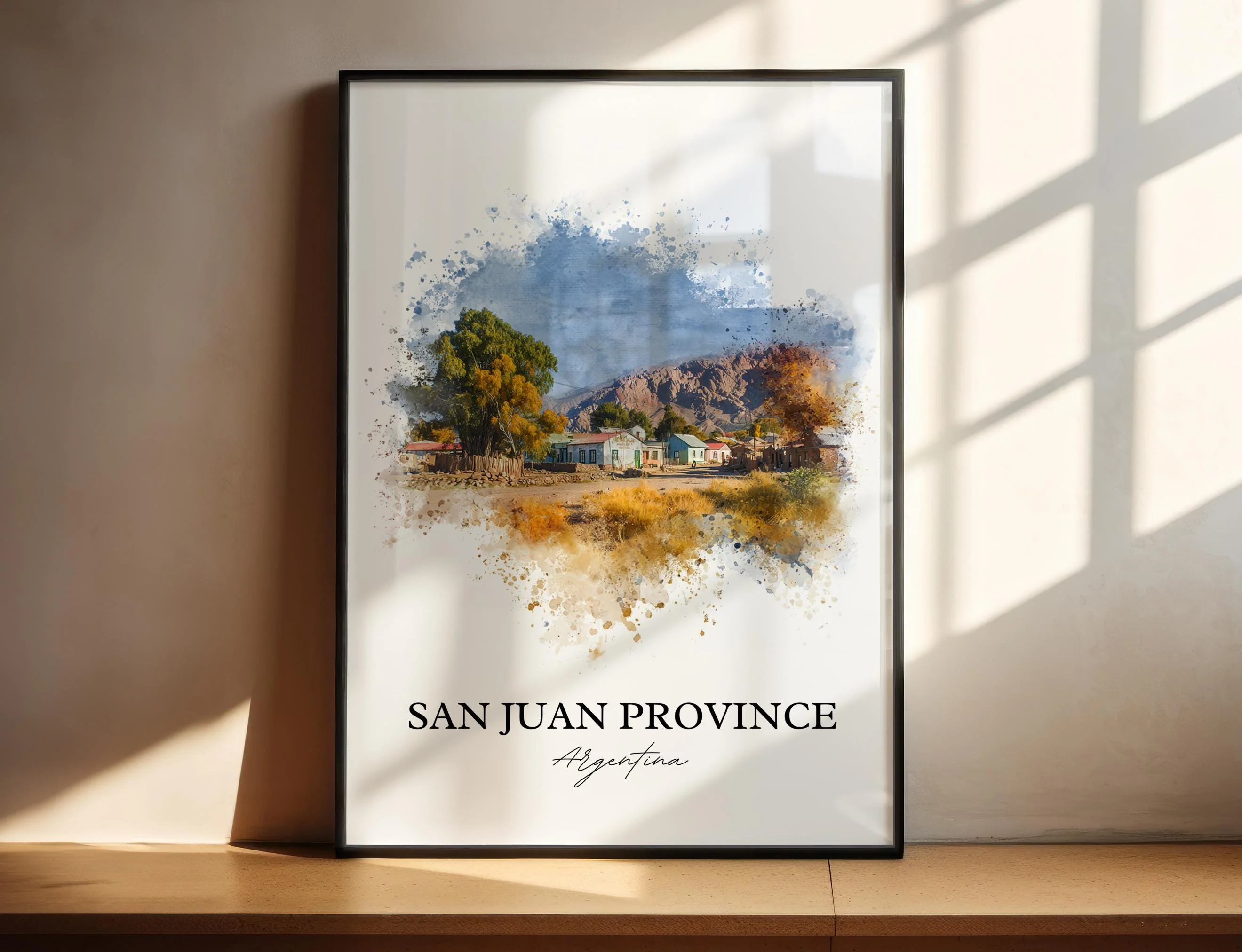 San Juan, Argentina – Watercolor Art Print