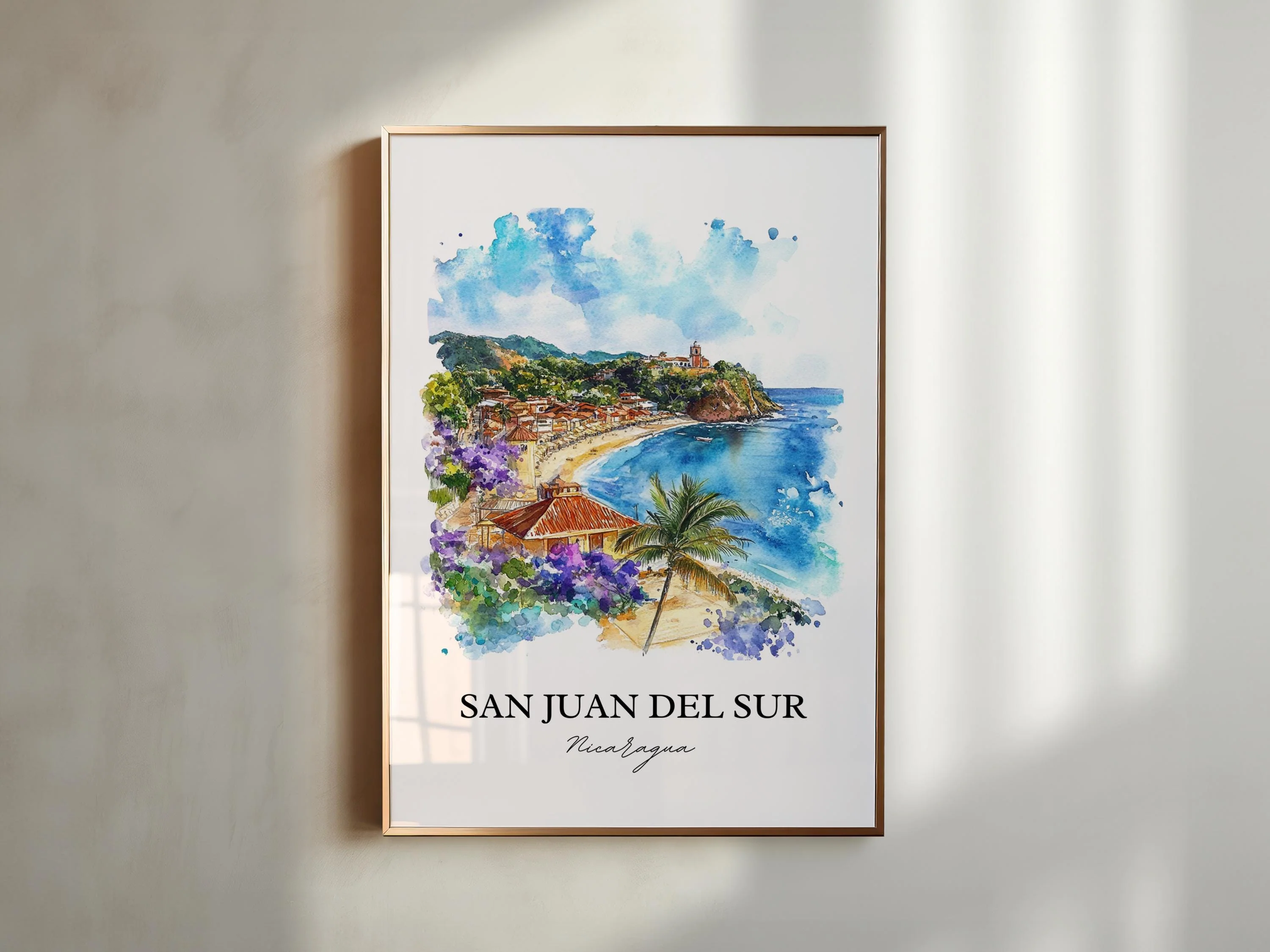 San Juan del Sur, Nicaragua – Watercolor Art Print - Image 3