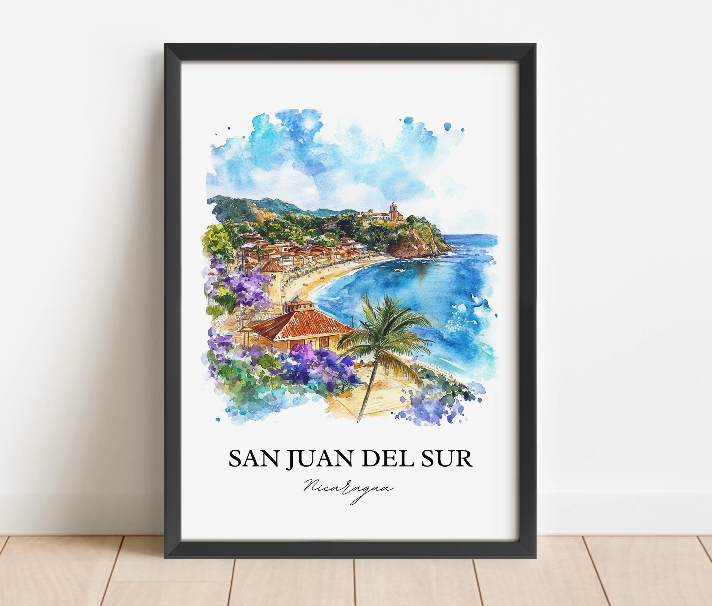San Juan del Sur, Nicaragua – Watercolor Art Print - Image 6