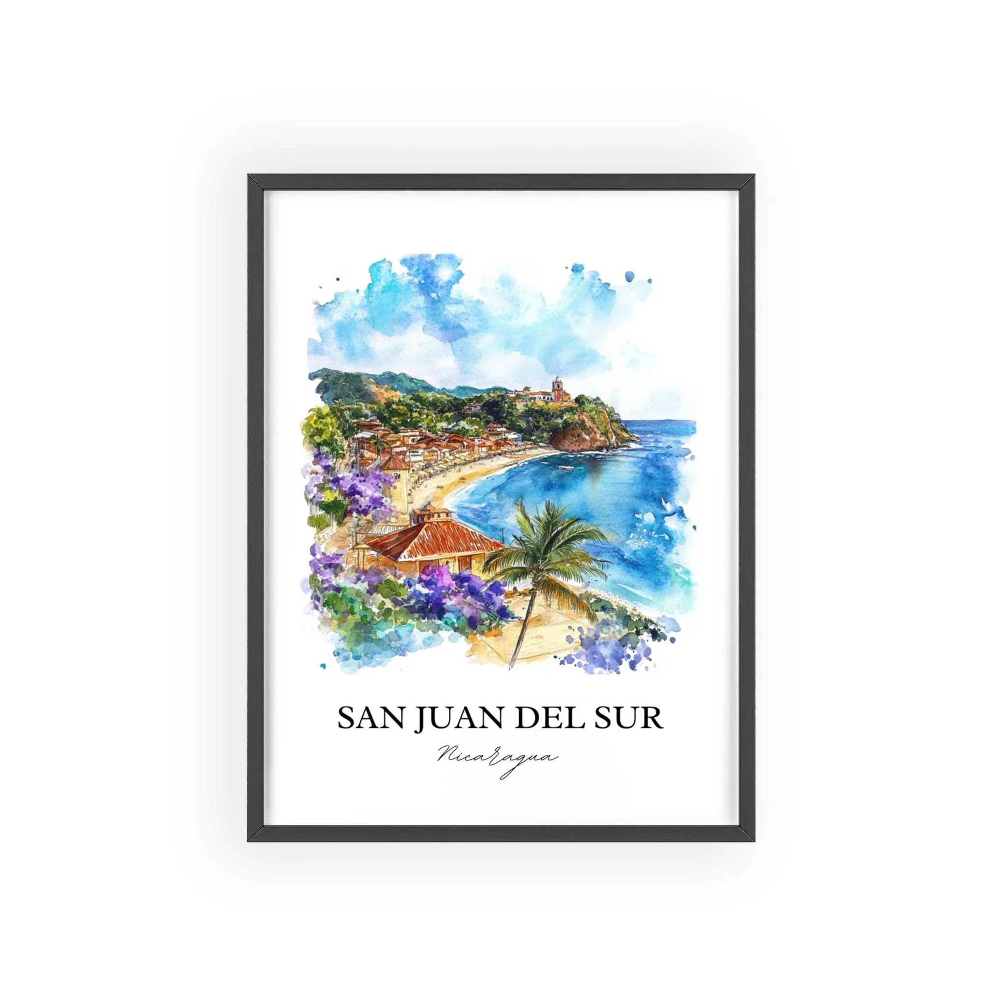 San Juan del Sur, Nicaragua – Watercolor Art Print - Image 7