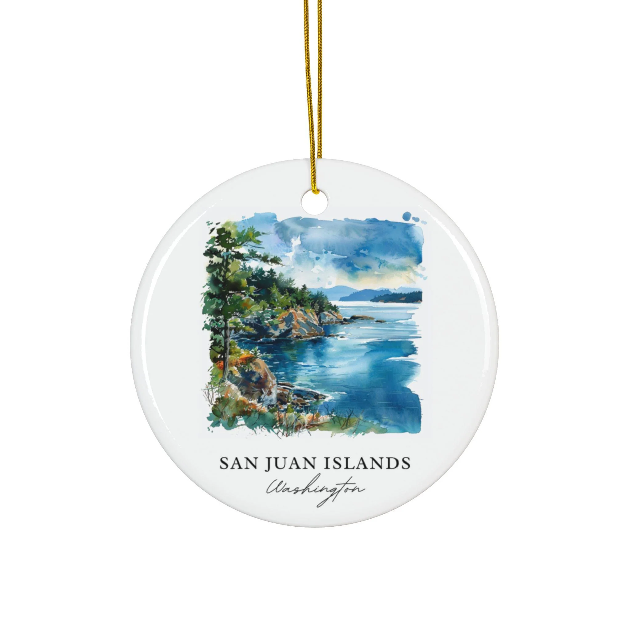 San Juan Islands Ornament: Unique San Juan Islands Souvenir, Washington State Xmas Decor, and Authentic San Juan Islands Gift