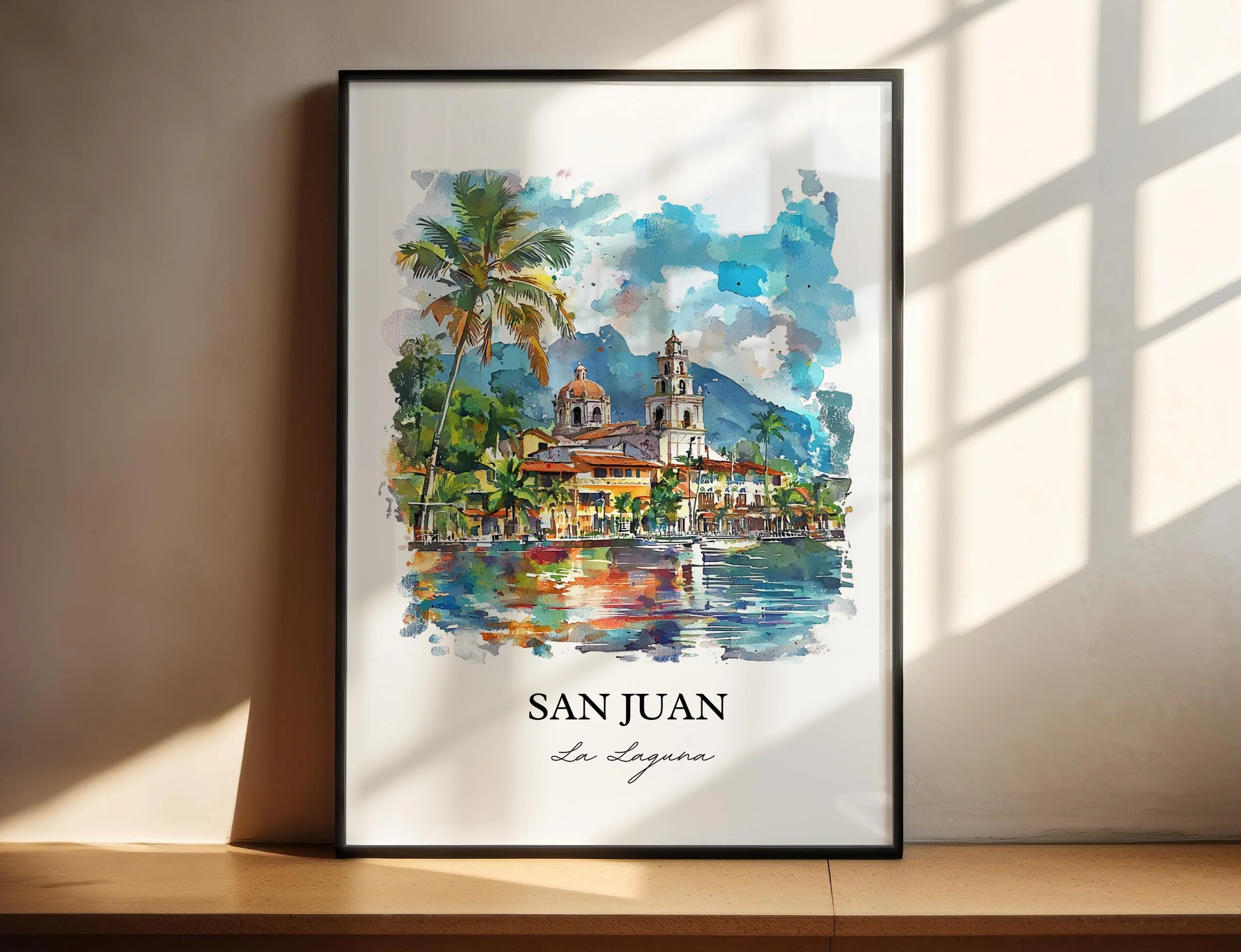 San Juan La Laguna, Guatemala – Watercolor Art Print